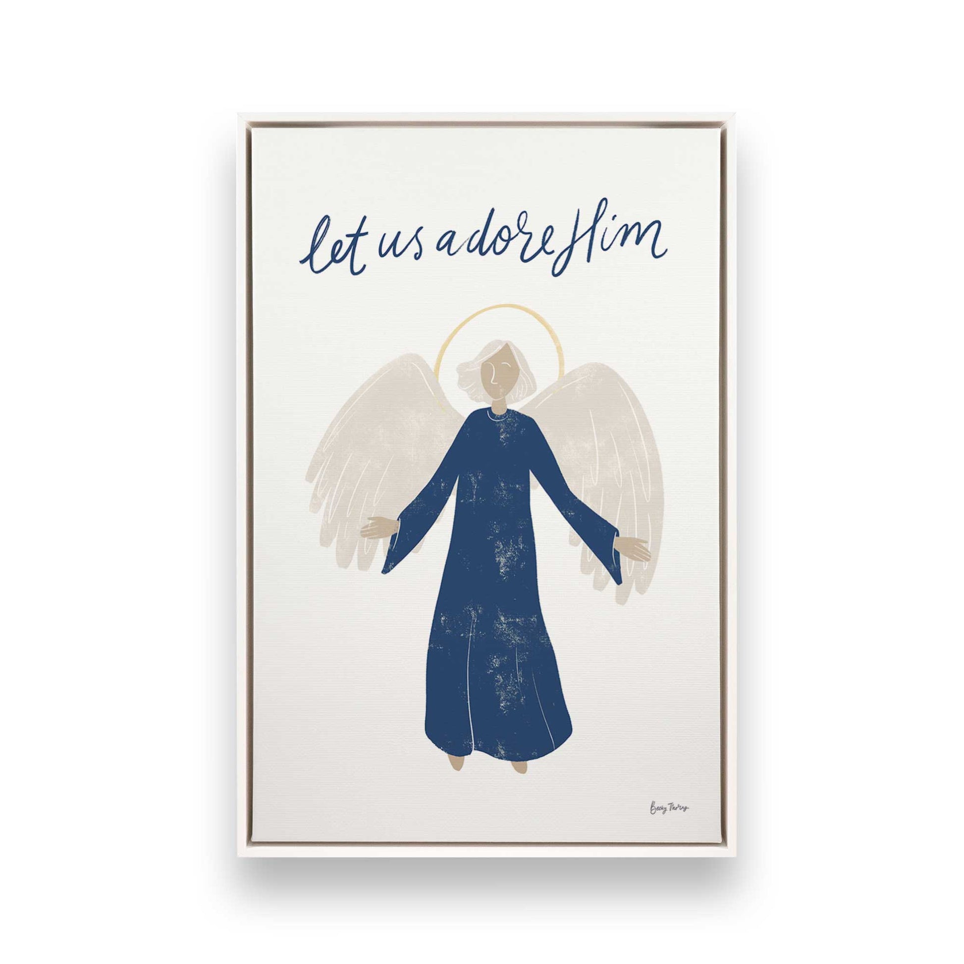 [Color:Opaque White], Picture of art in a White frame