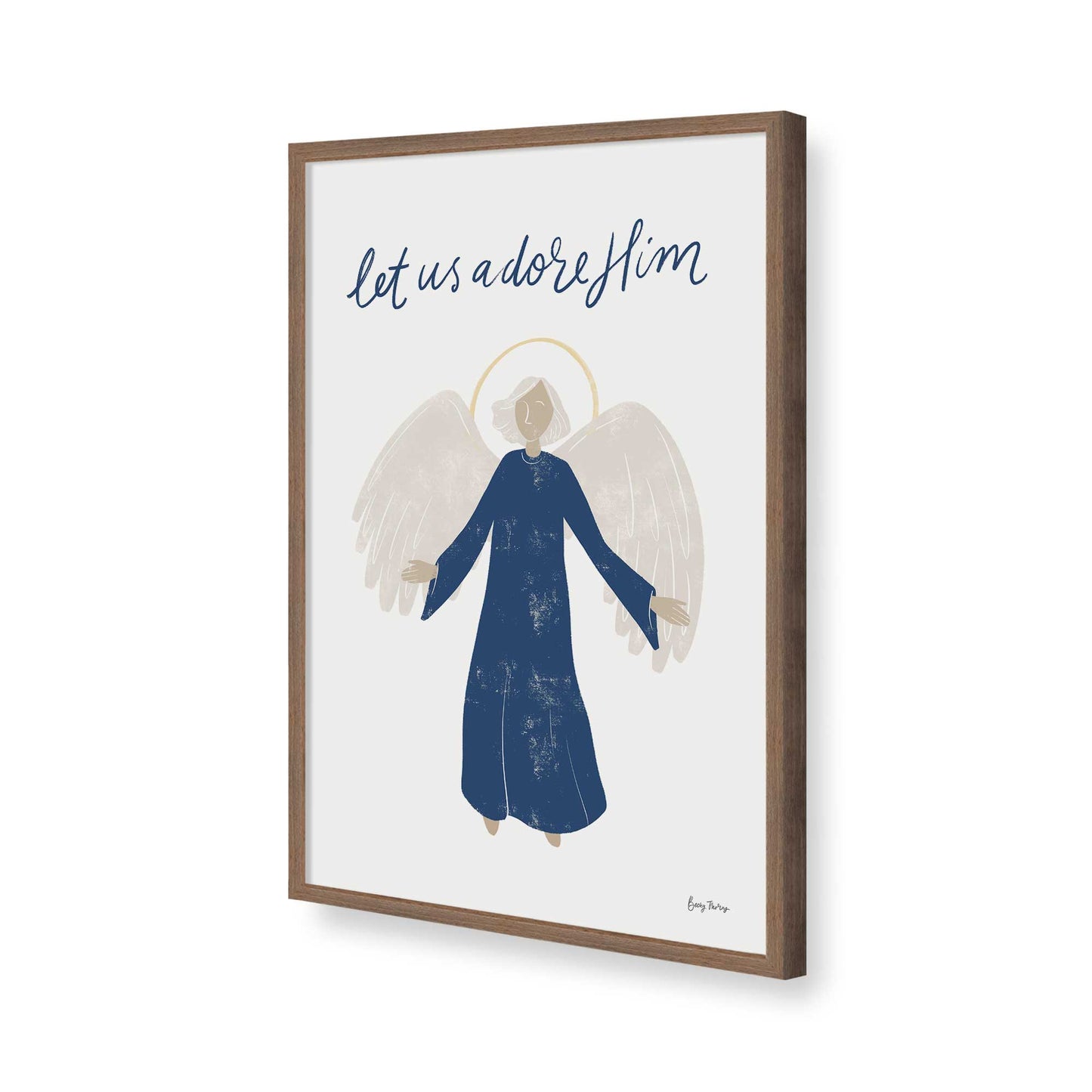 [Color:Walnut], Picture of art in a Walnut frame of the corner