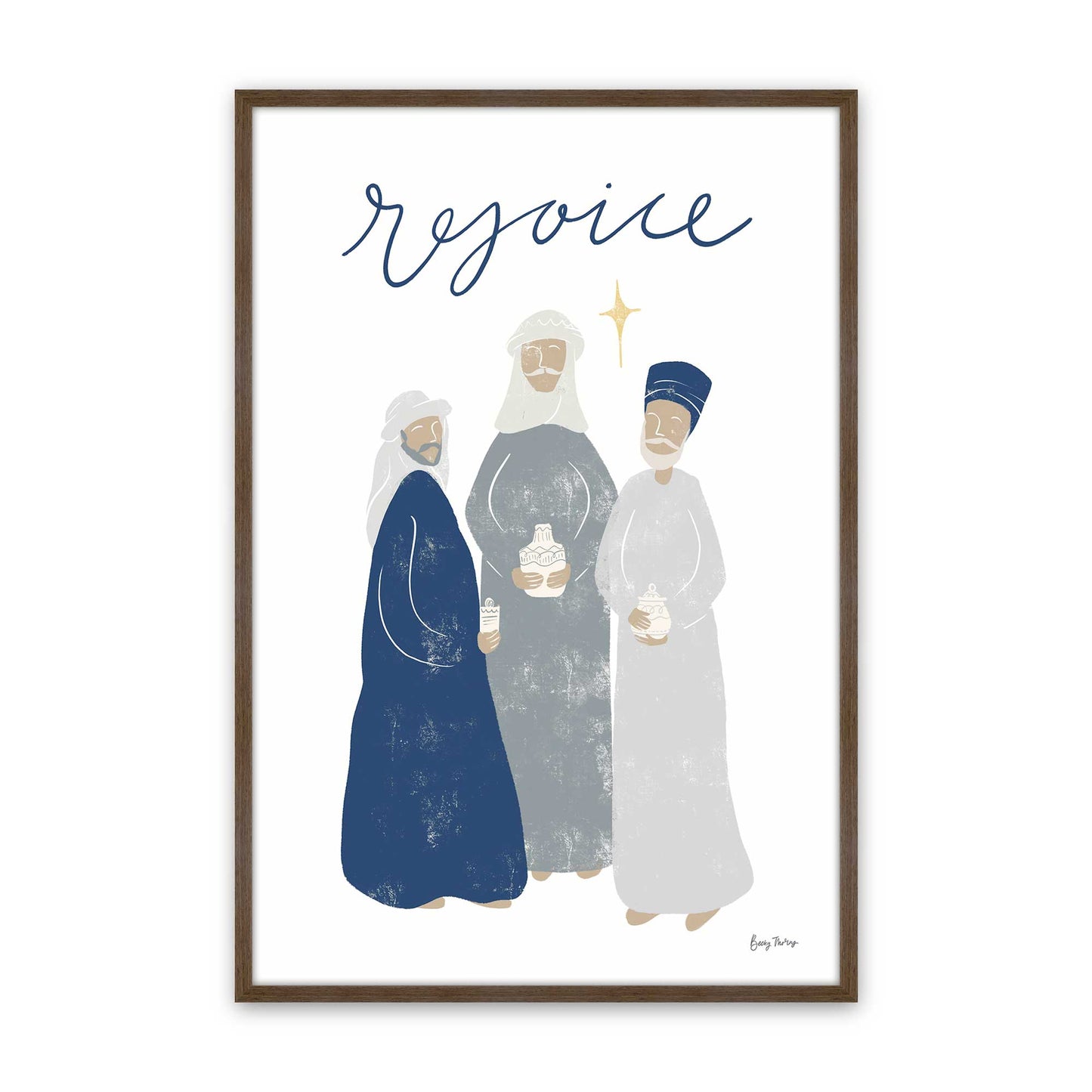 [Color:Walnut], Picture of art in a Walnut frame