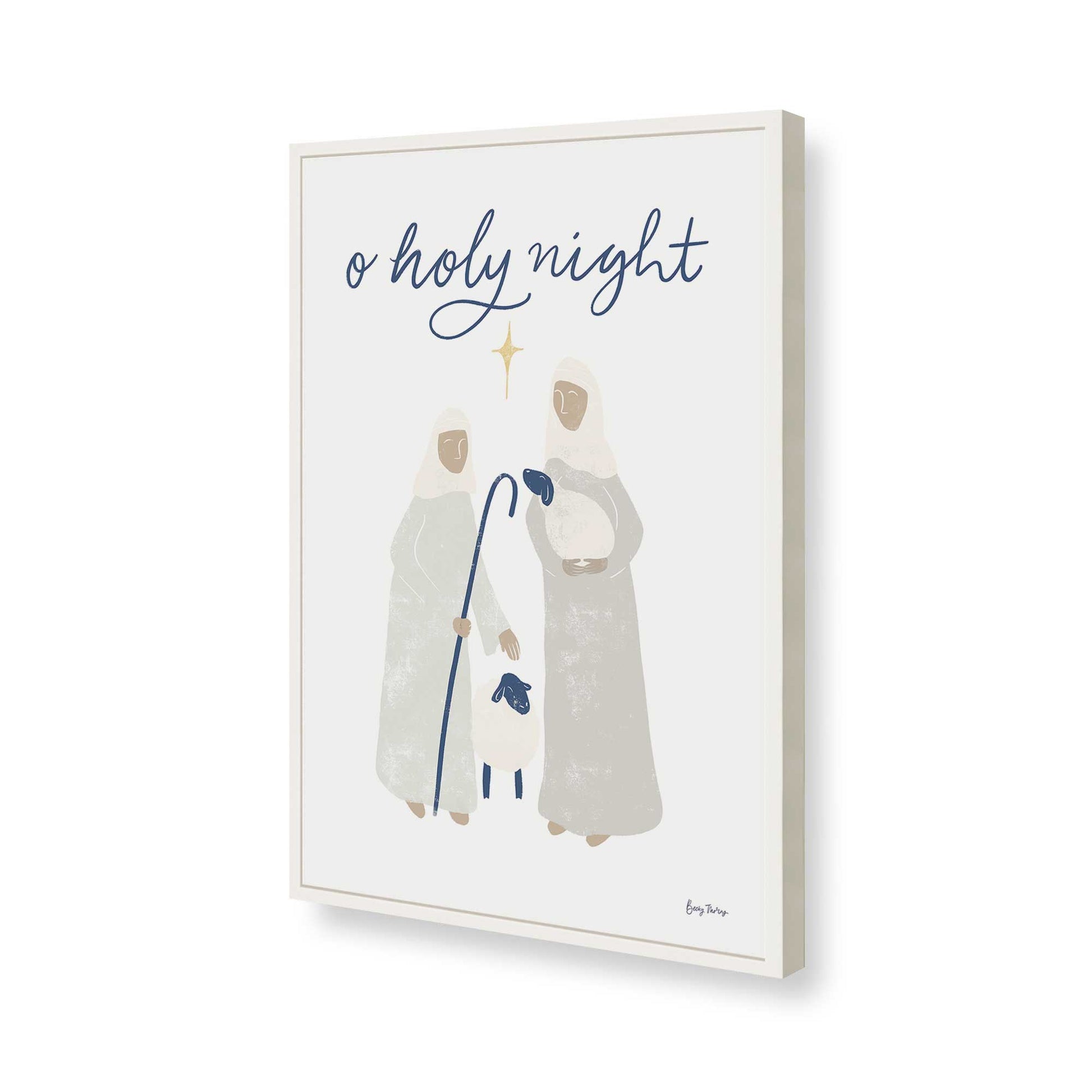 [Color:Opaque White], Picture of art in a Opaque White frame of the corner