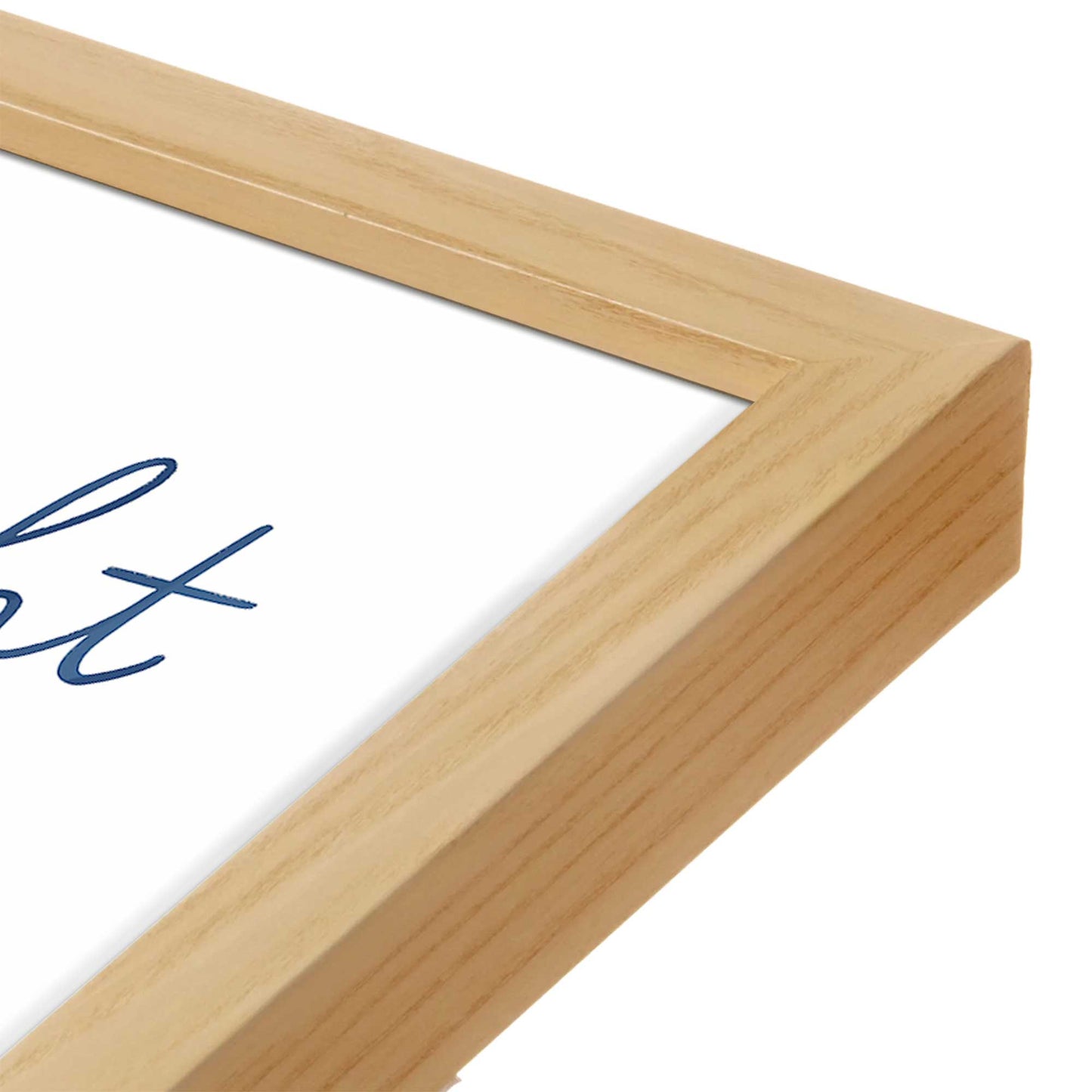 [Color:American Maple], Picture of art in a American Maple frame at an angle