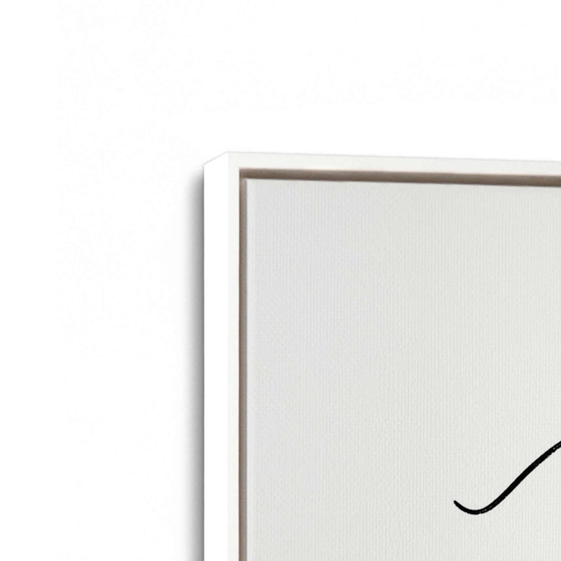 [Color:Opaque White], Picture of art in a White frame at an angle