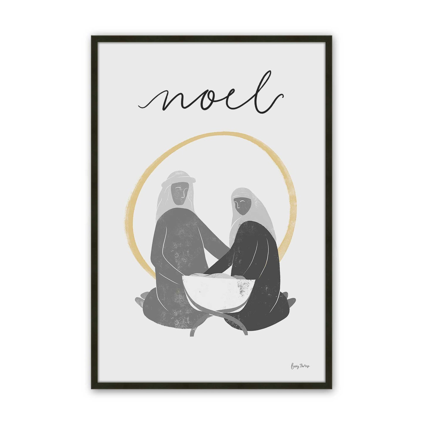 [Color:Satin Black], Picture of art in a Satin Black frame