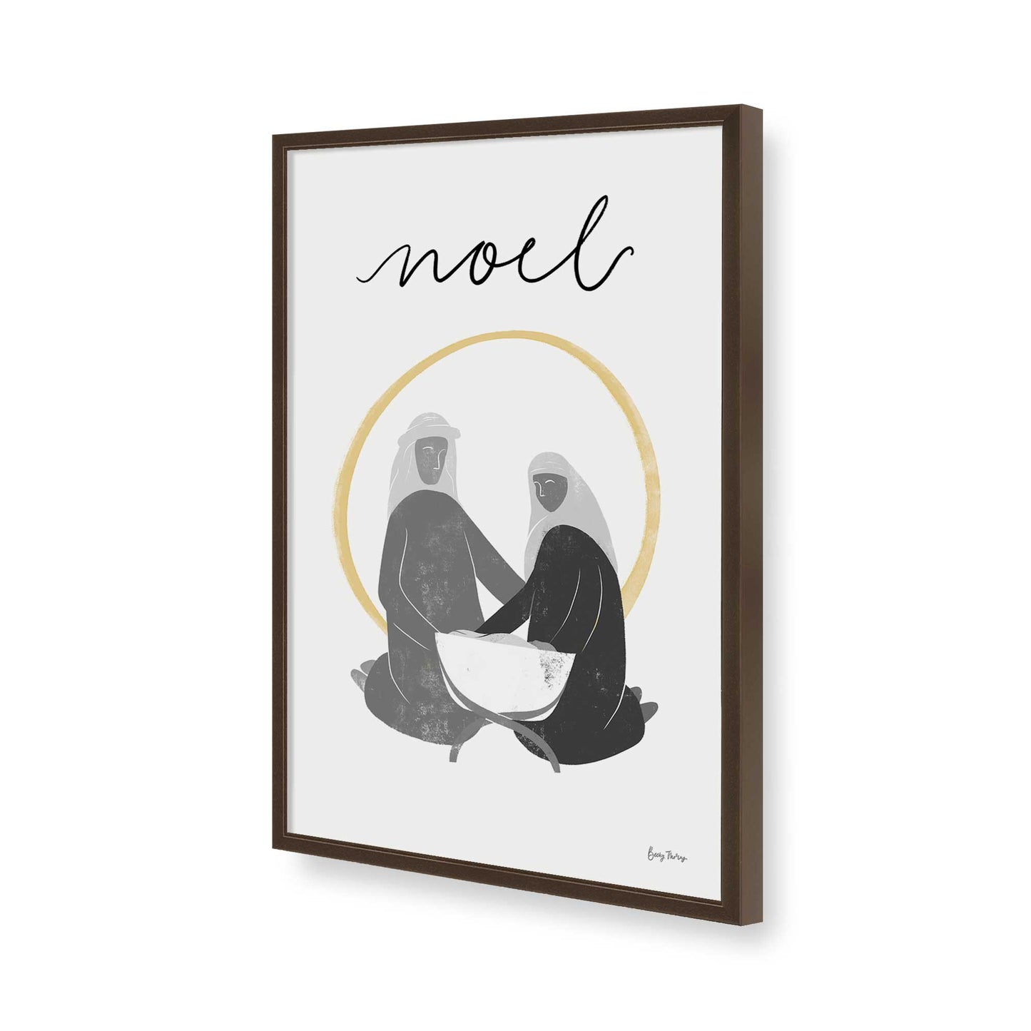 [Color:Belvinder Brown], Picture of art in a Belvinder Brown frame of the corner