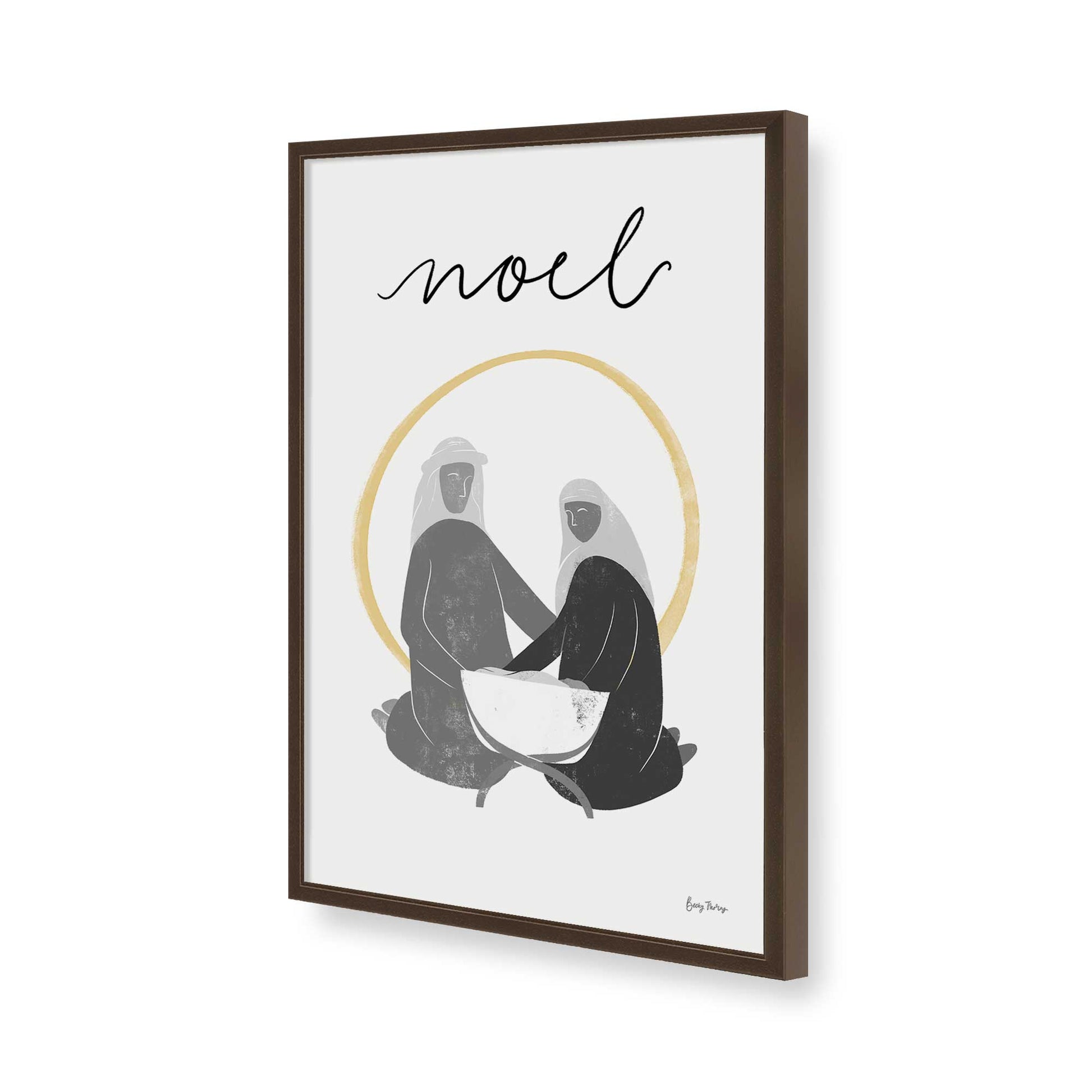 [Color:Belvinder Brown], Picture of art in a Belvinder Brown frame of the corner