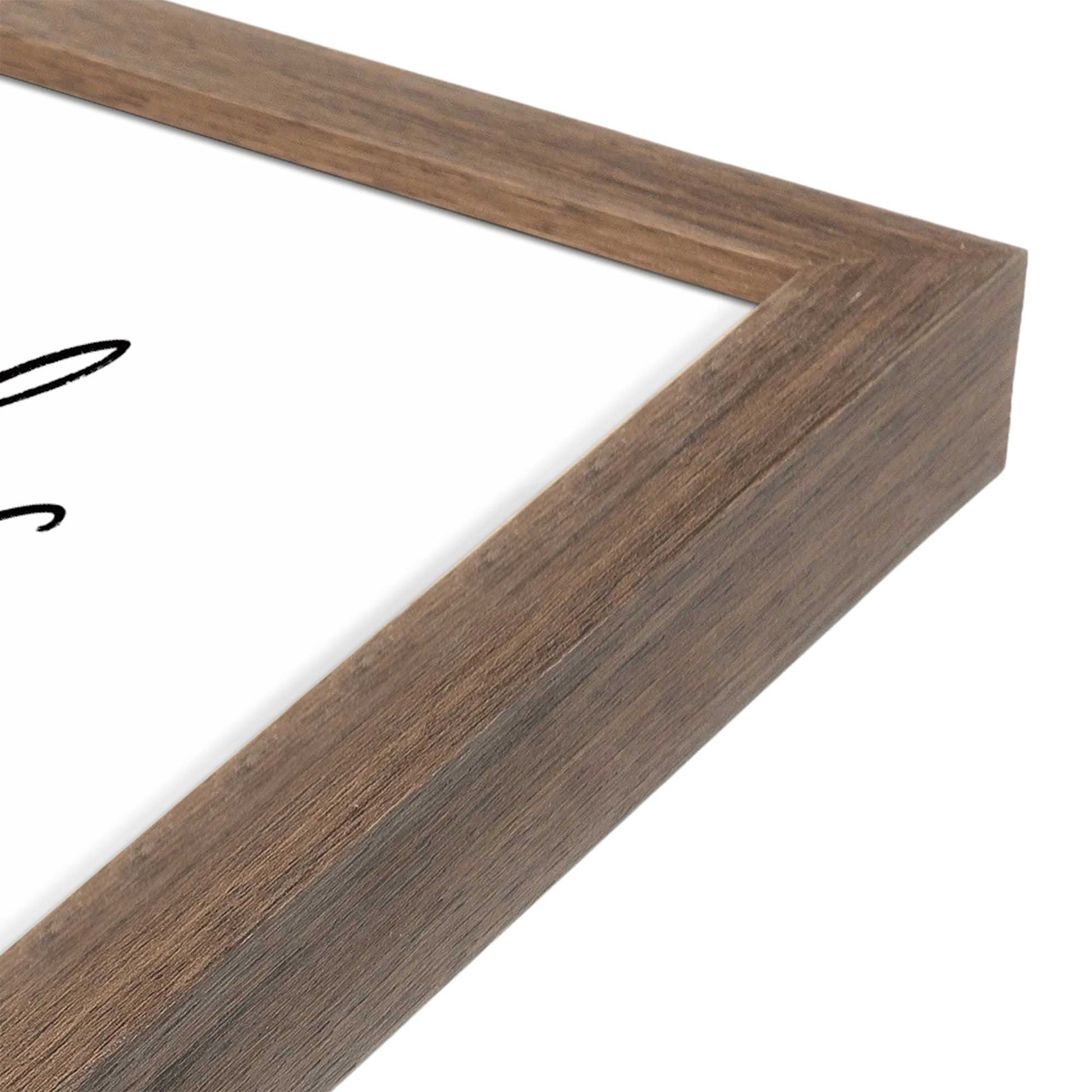 [Color:Walnut], Picture of art in a Walnut frame at an angle