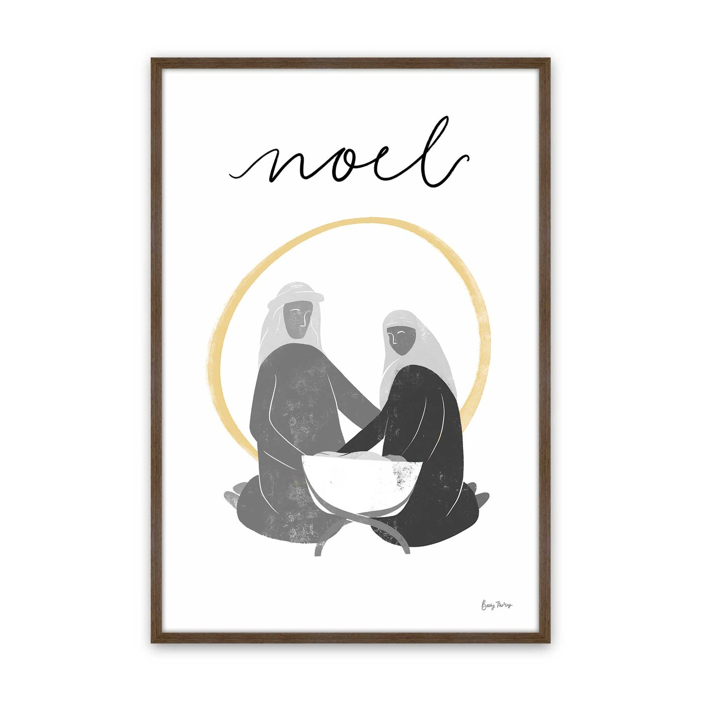 [Color:Walnut], Picture of art in a Walnut frame