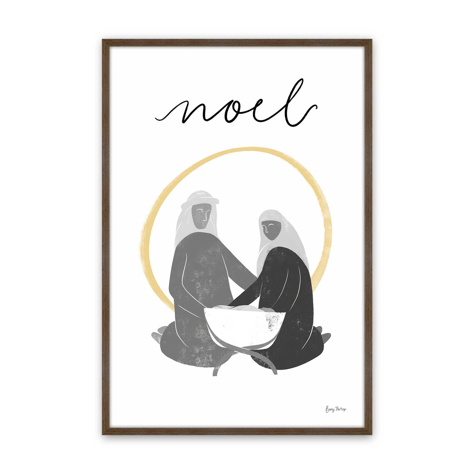 [Color:Walnut], Picture of art in a Walnut frame