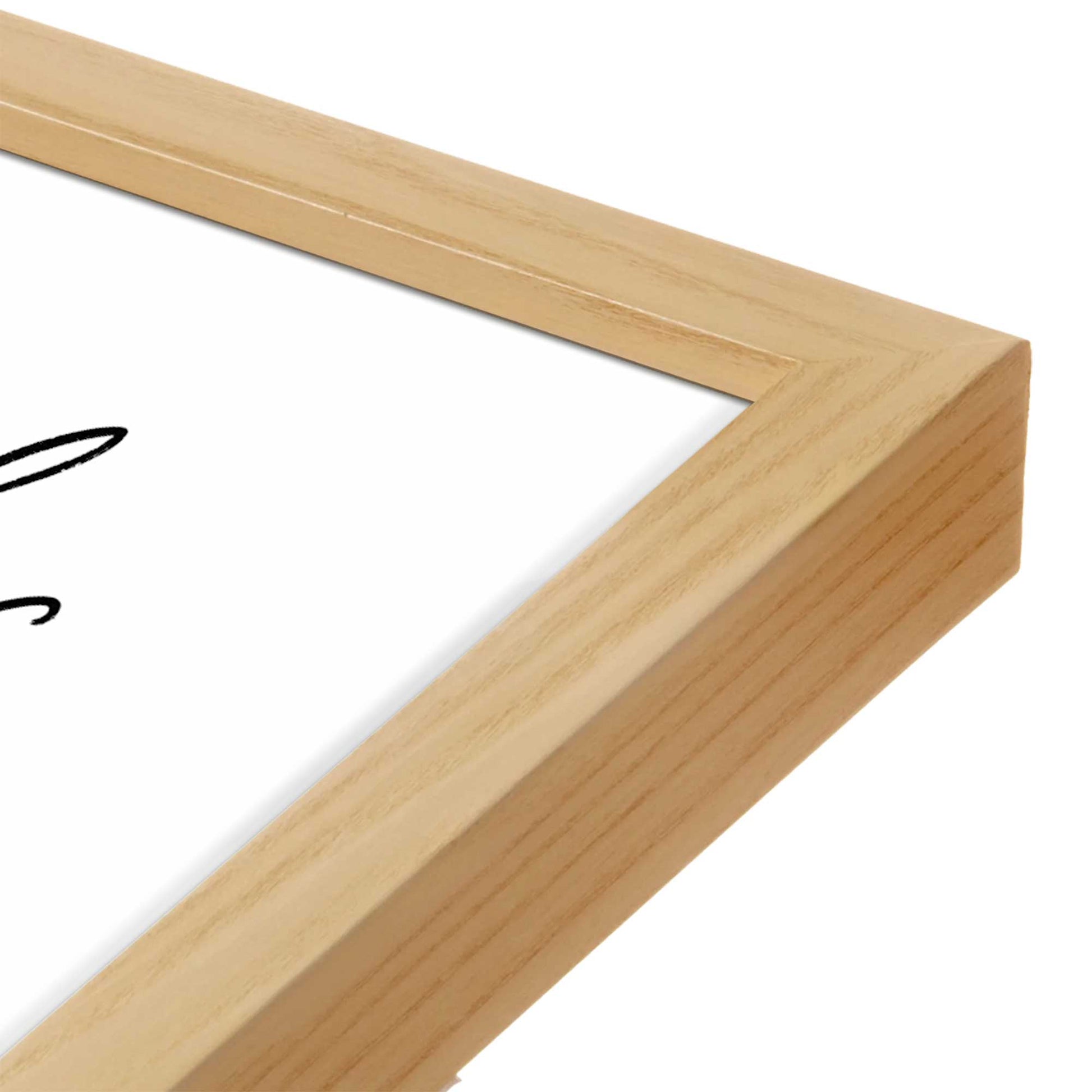 [Color:American Maple], Picture of art in a American Maple frame at an angle