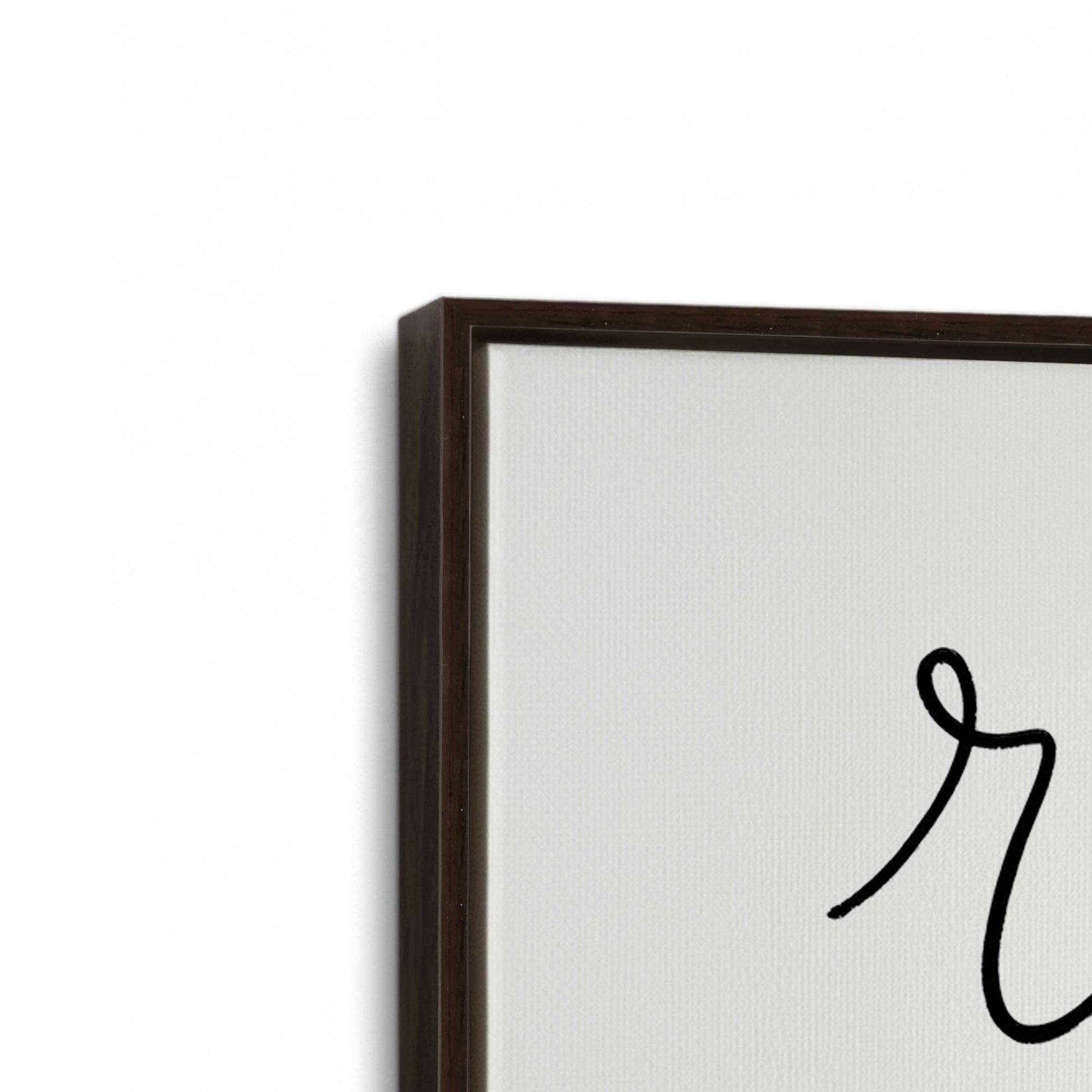 [Color:Espresso], Picture of art in a Espresso frame at an angle