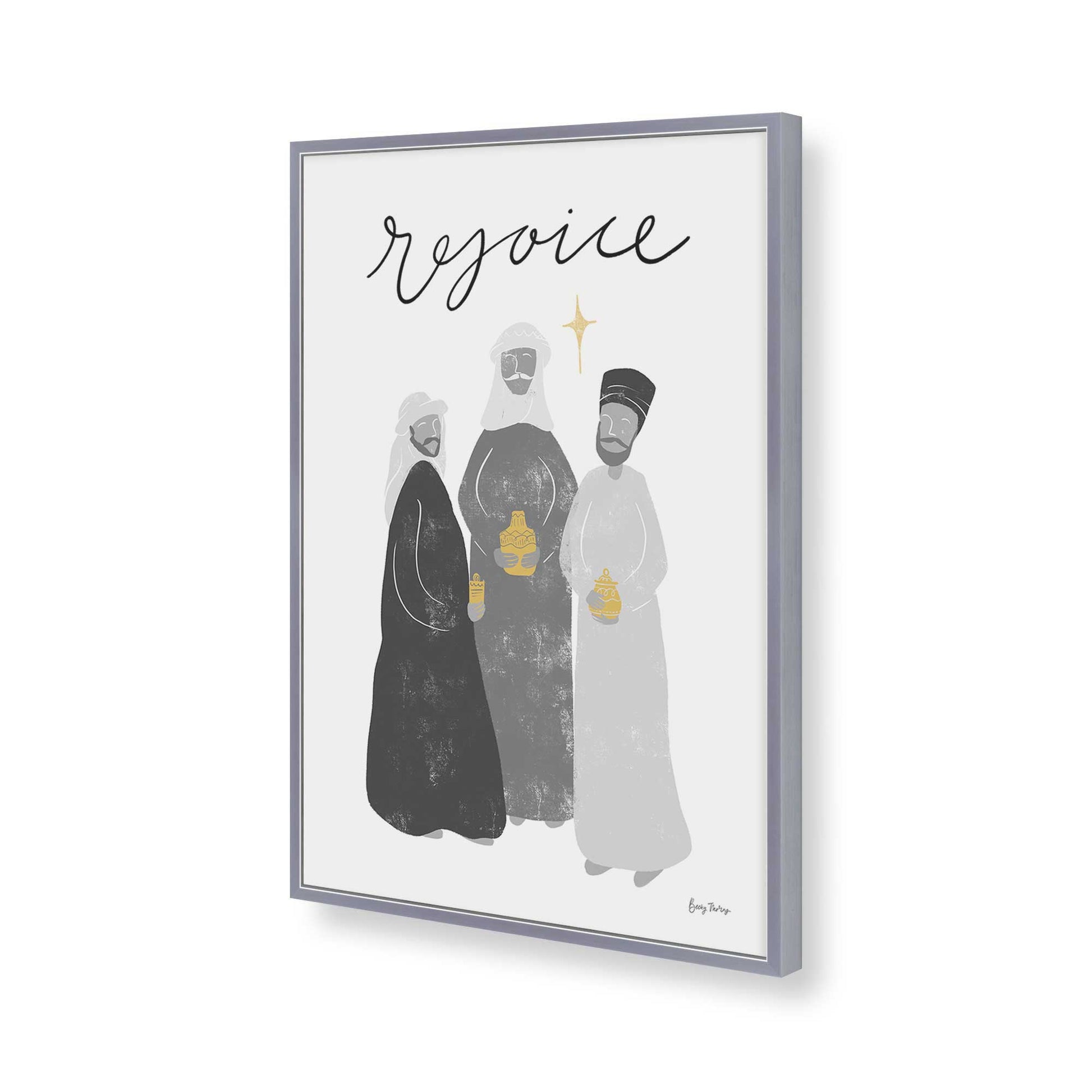 [Color:Polished Chrome], Picture of art in a Polished Chrome frame of the corner