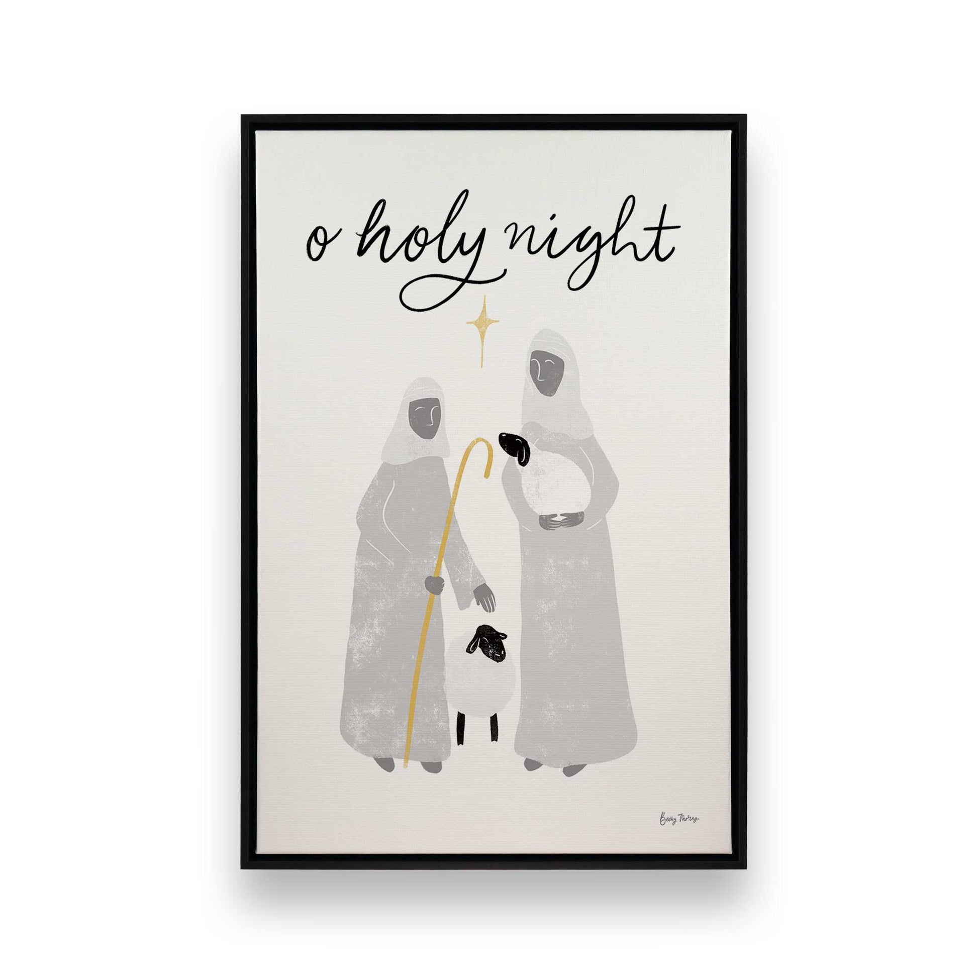 [Color:Satin Black], Picture of art in a Satin Black frame