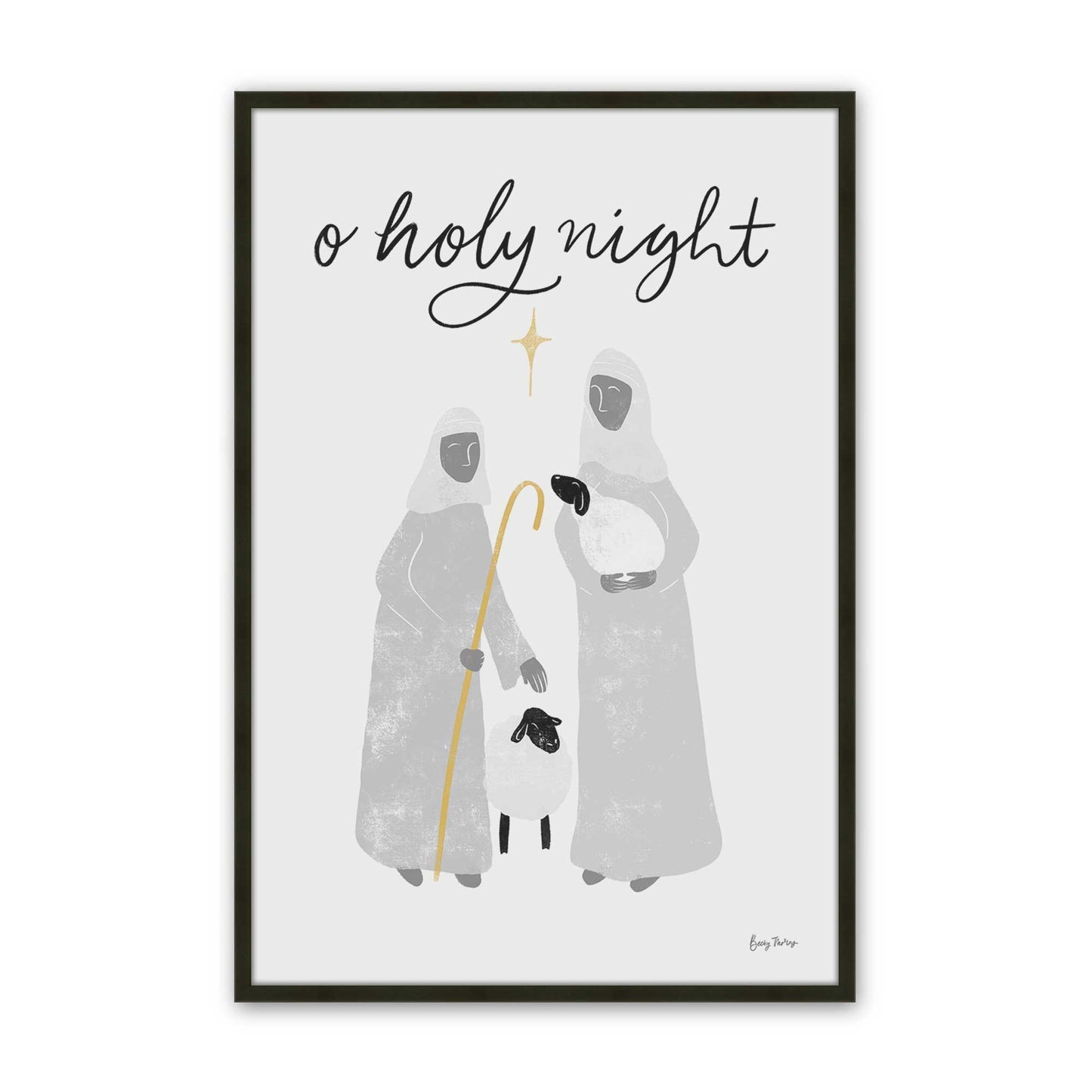 [Color:Satin Black], Picture of art in a Satin Black frame