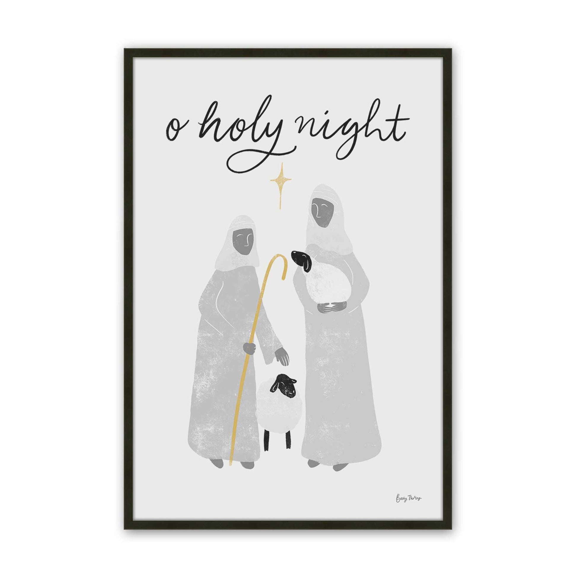 [Color:Satin Black], Picture of art in a Satin Black frame