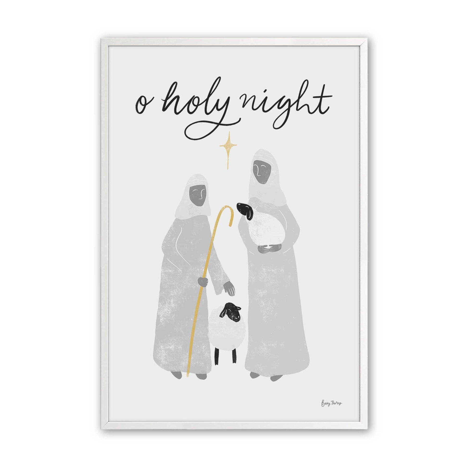 [Color:Opaque White], Picture of art in a Opaque White frame