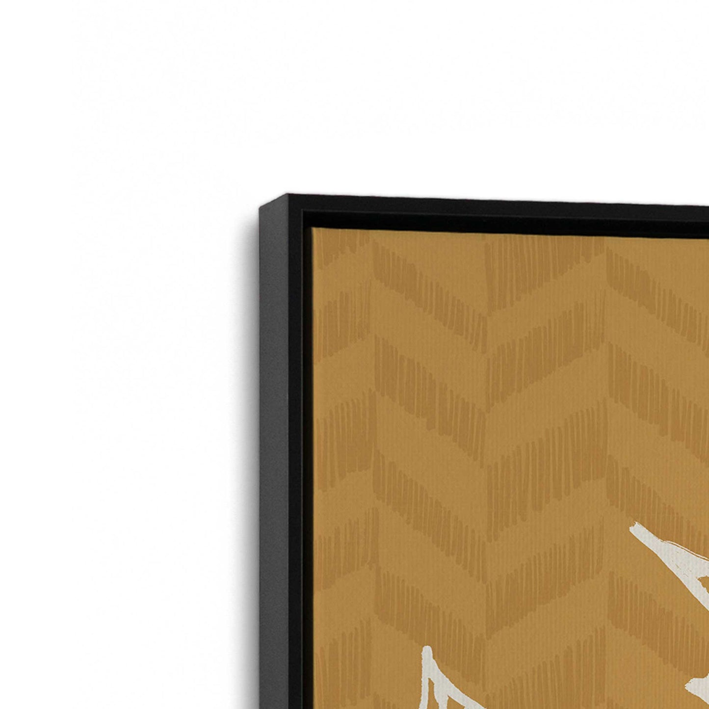 [Color:Satin Black], Picture of art in a Satin Black frame at an angle