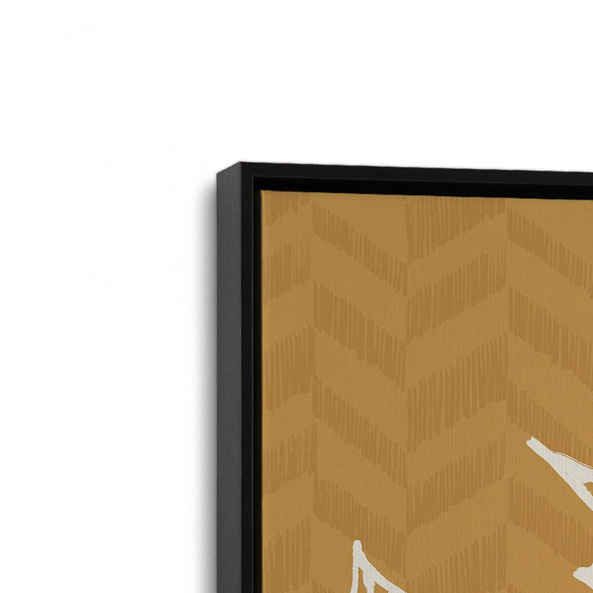 [Color:Satin Black], Picture of art in a Satin Black frame at an angle