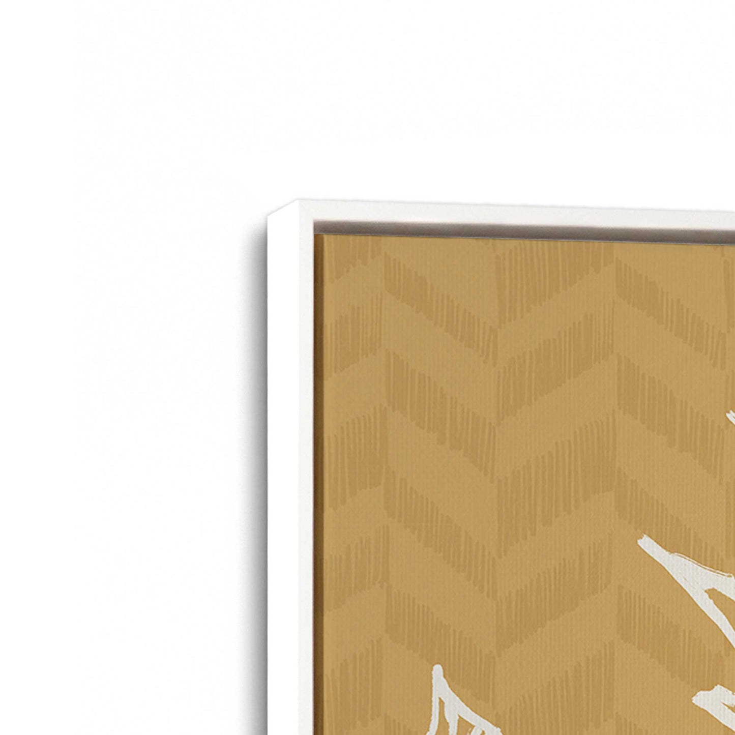 [Color:Opaque White], Picture of art in a White frame at an angle