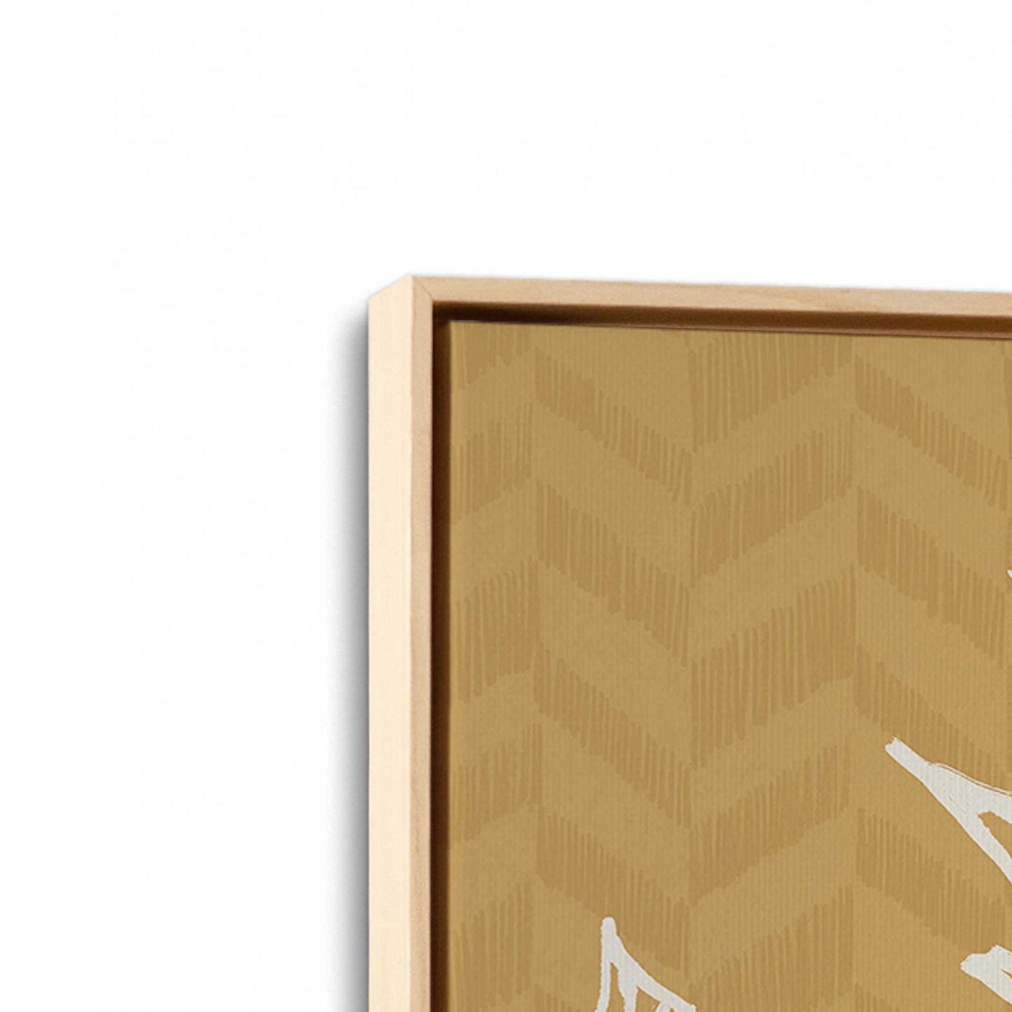 [Color:American Maple], Picture of art in a American Maple frame at an angle