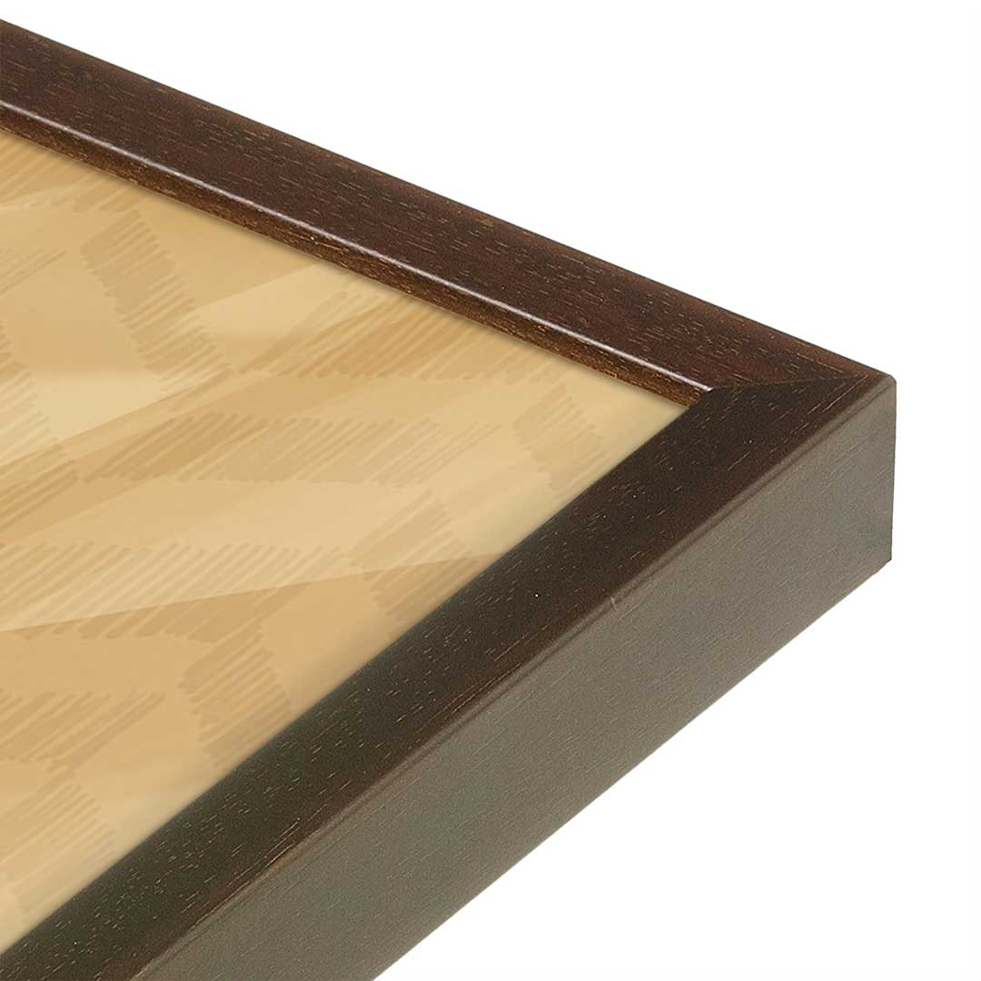 [Color:Espresso], Picture of art in a Espresso frame at an angle
