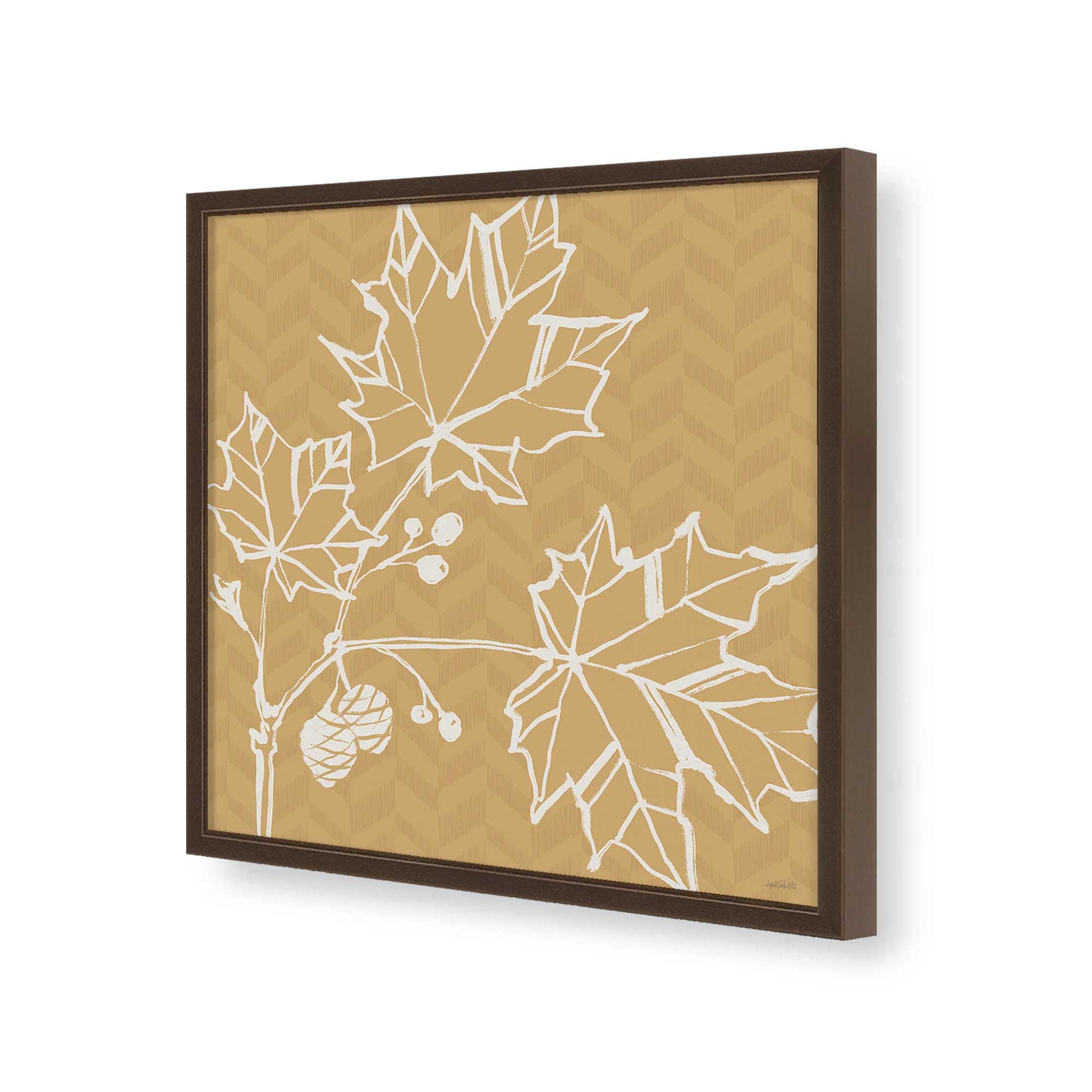 [Color:Espresso], Picture of art in a Espresso frame of the corner