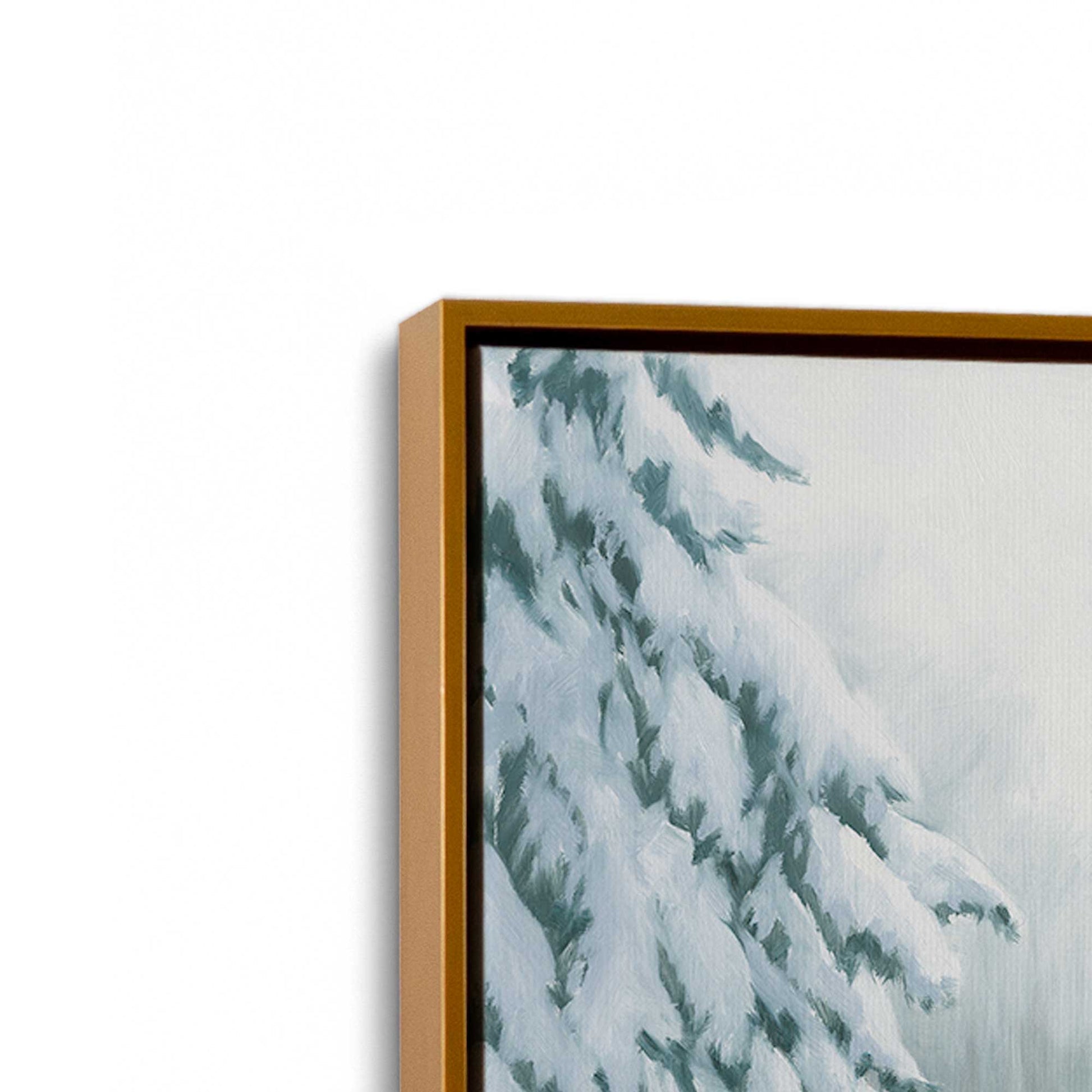 [Color:Polished Gold], Picture of art in a Polished Gold frame at an angle