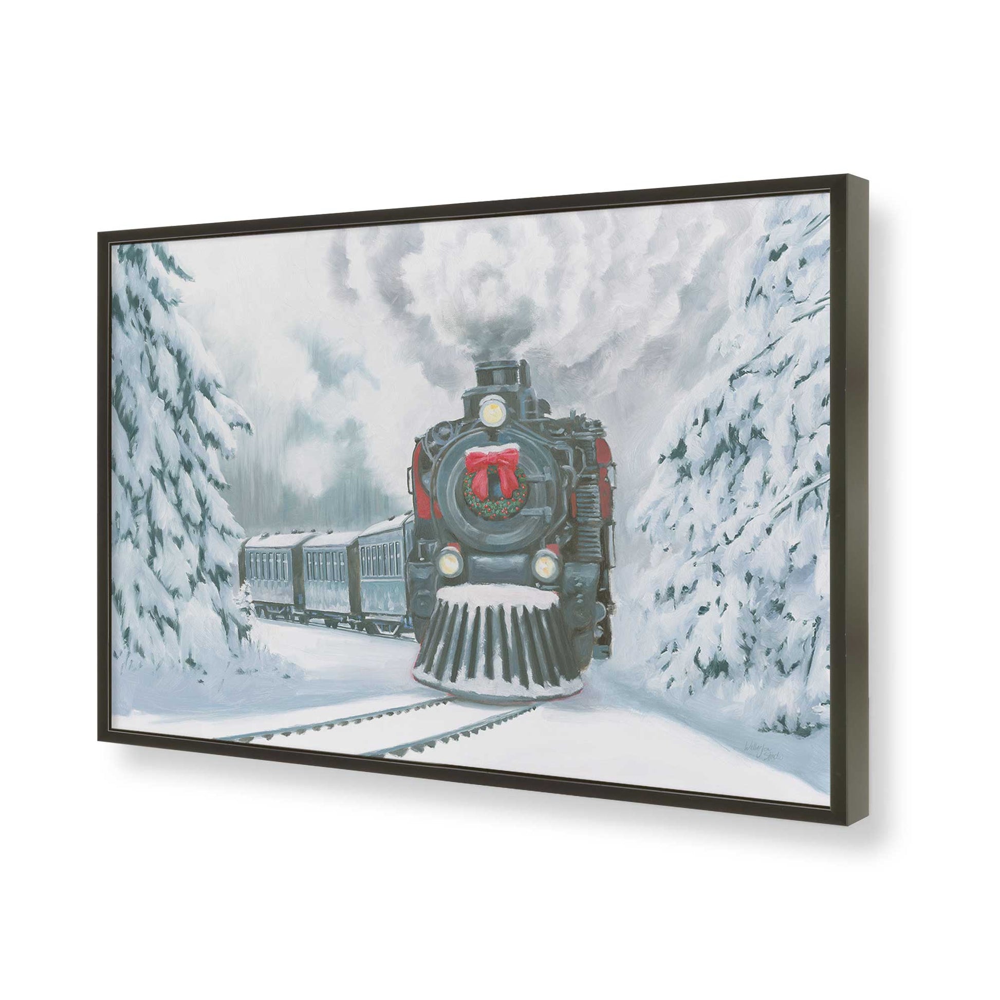 [Color:Satin Black], Picture of art in a Satin Black frame of the corner