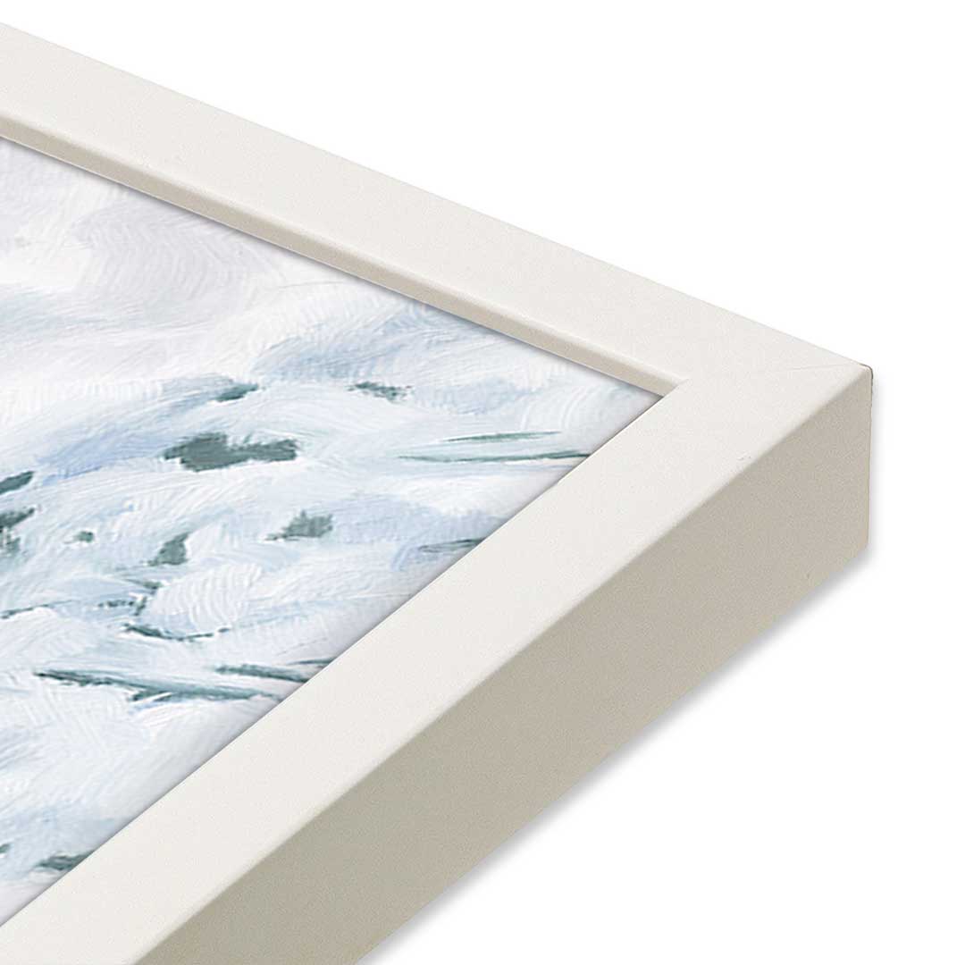 [Color:Opaque White], Picture of art in a Opaque White frame at an angle
