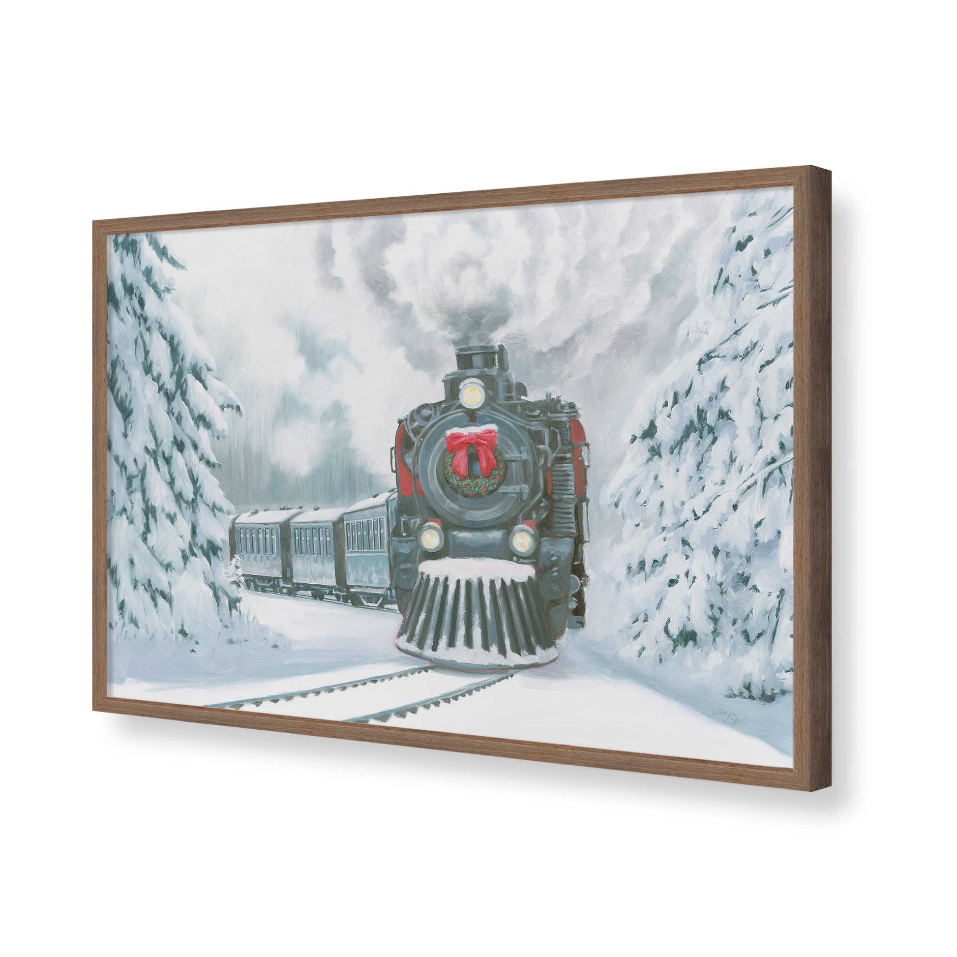 [Color:Walnut], Picture of art in a Walnut frame of the corner