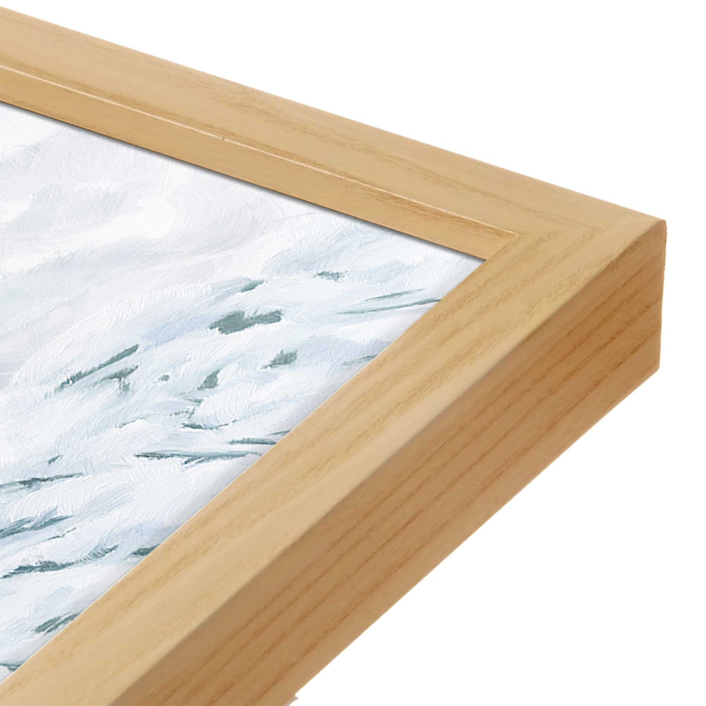 [Color:American Maple], Picture of art in a American Maple frame at an angle