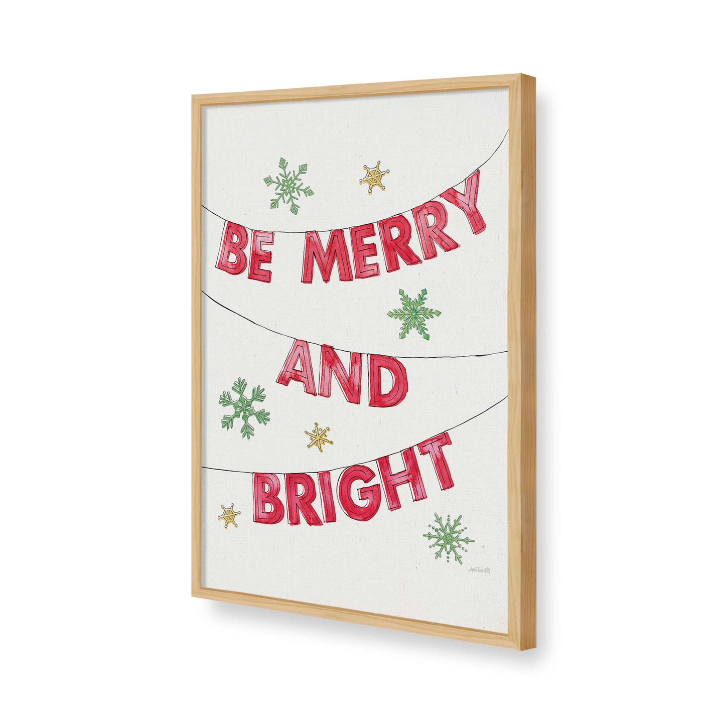 [Color:American Maple], Picture of art in a American Maple frame of the corner