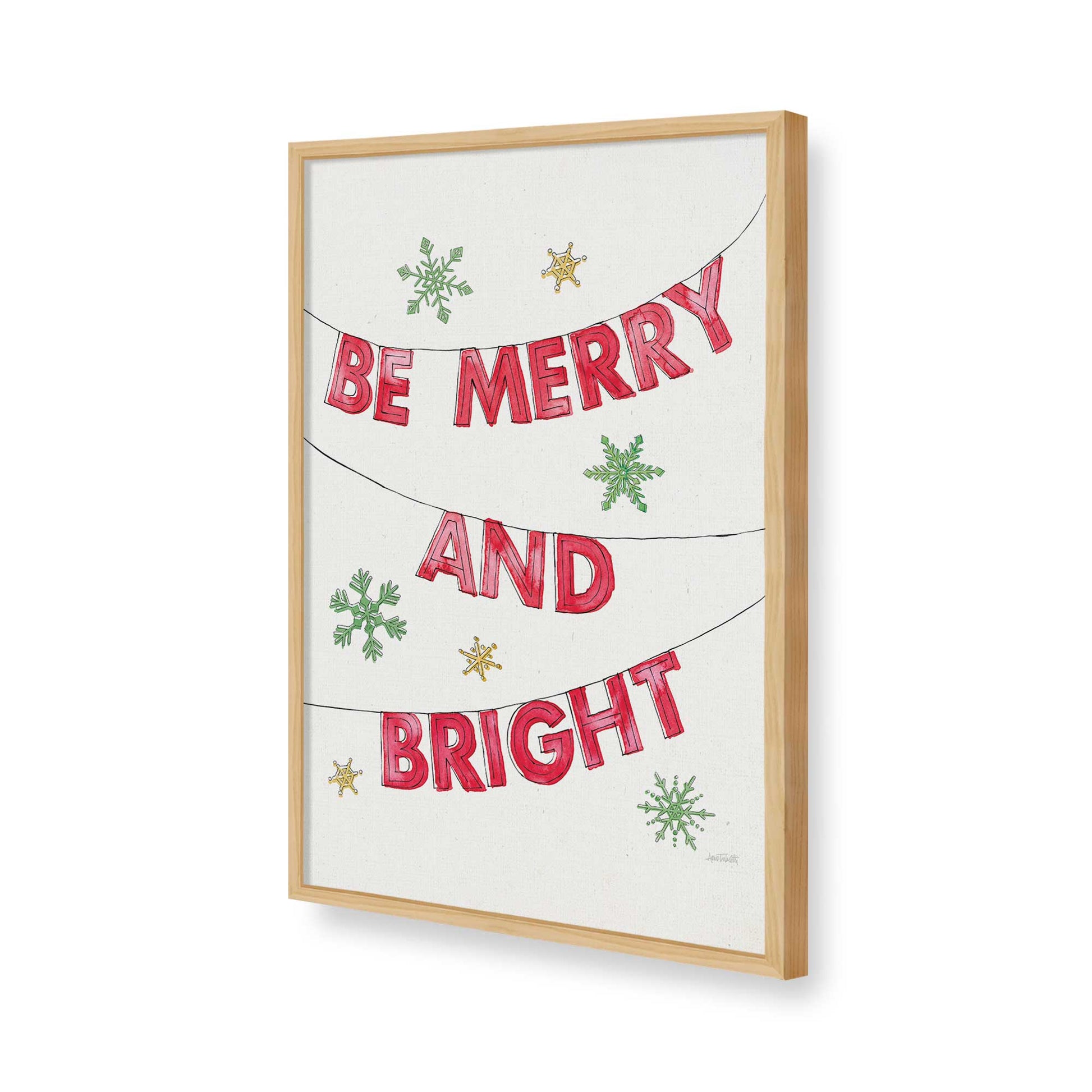 [Color:American Maple], Picture of art in a American Maple frame of the corner