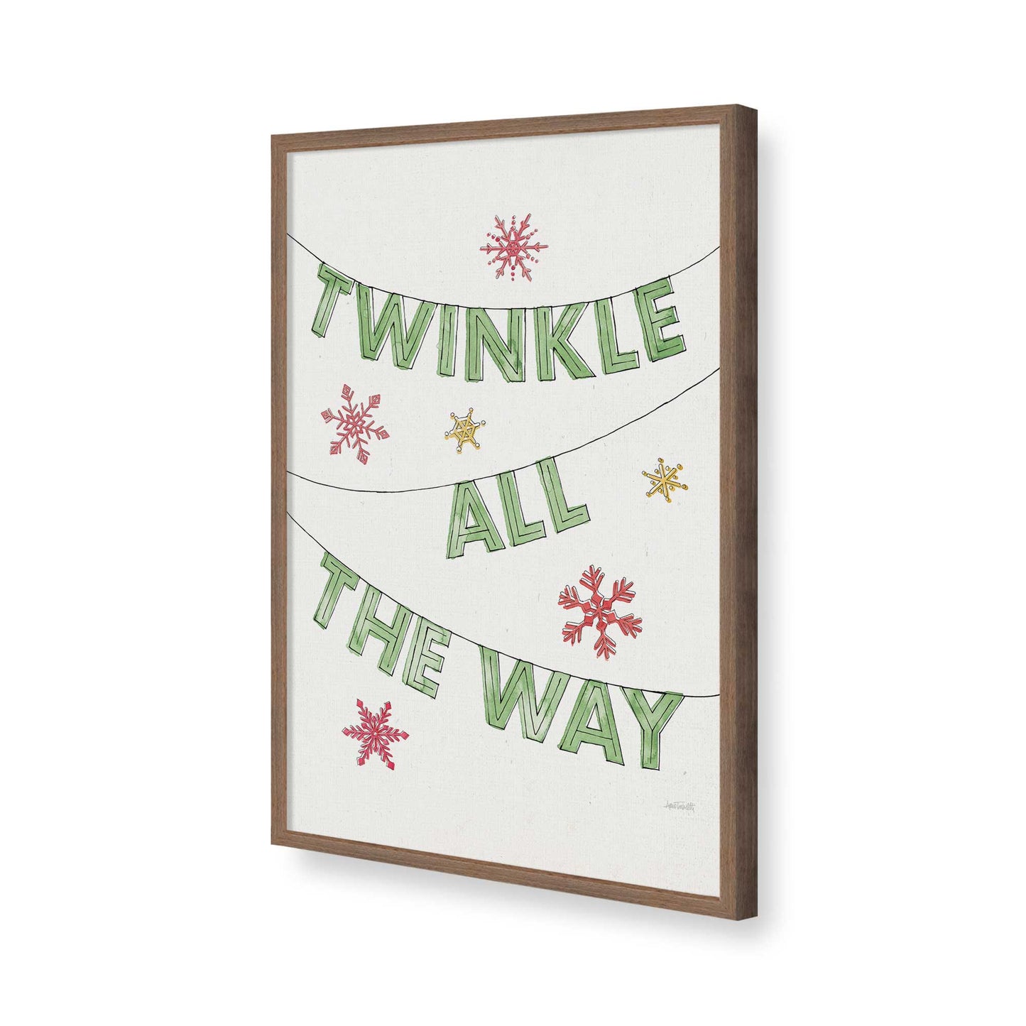 [Color:Walnut], Picture of art in a Walnut frame of the corner