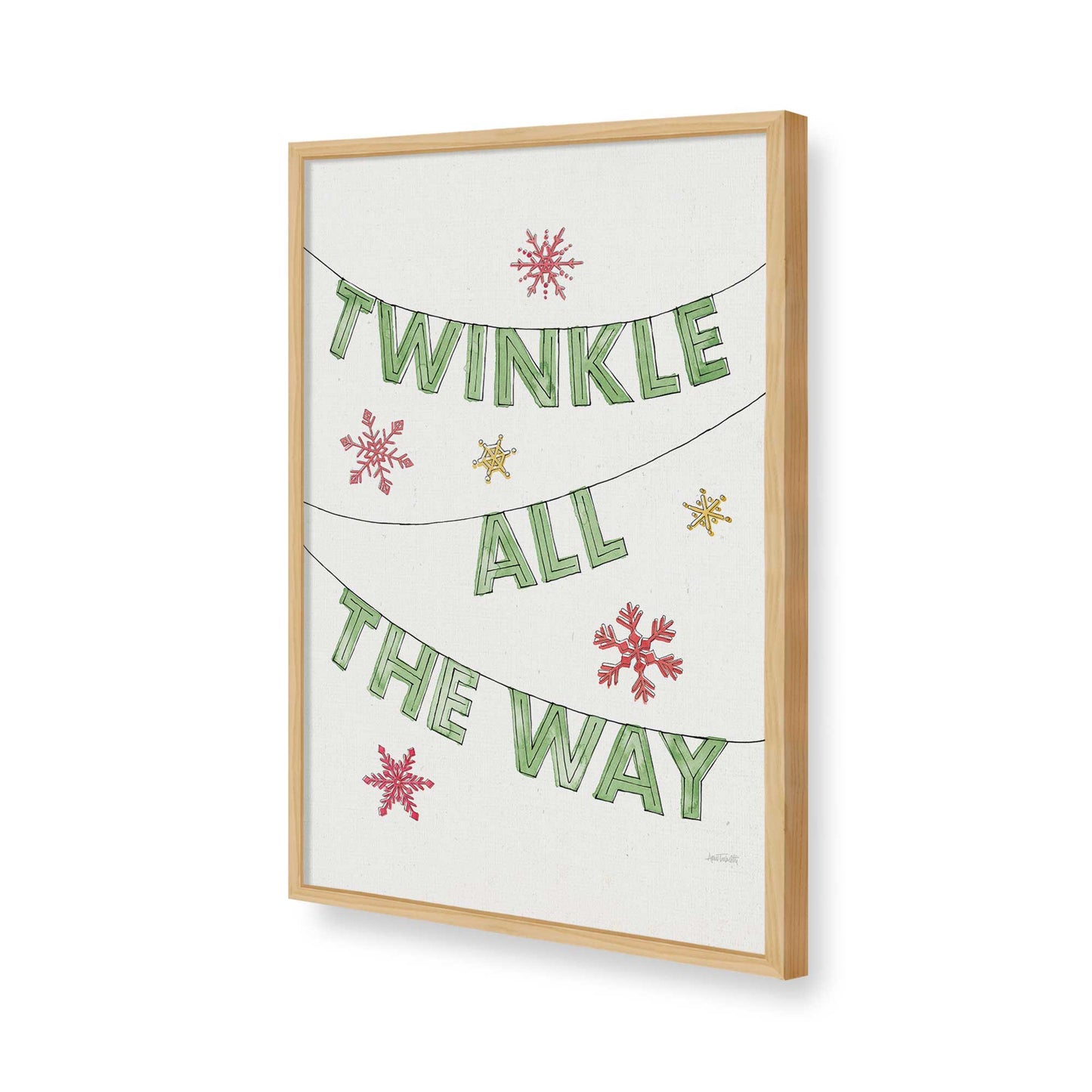 [Color:American Maple], Picture of art in a American Maple frame of the corner