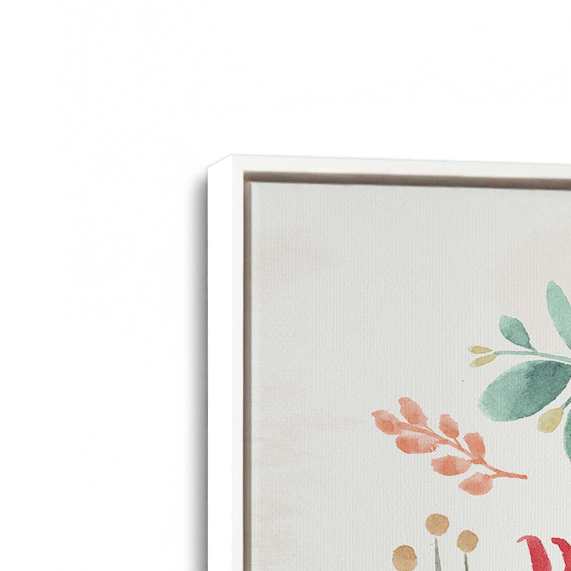 [Color:Opaque White], Picture of art in a White frame at an angle