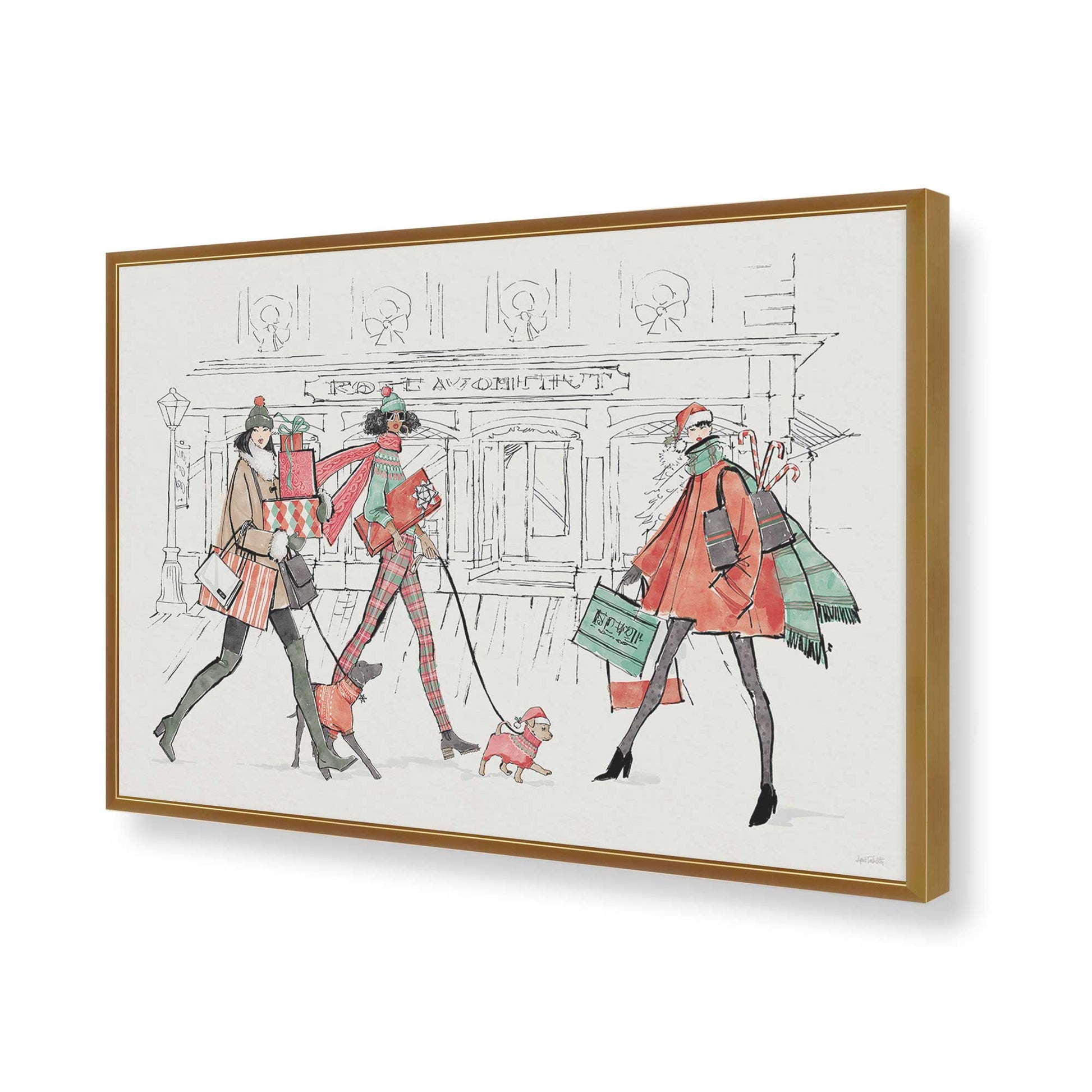 [Color:Polished Gold], Picture of art in a Polished Gold frame of the corner