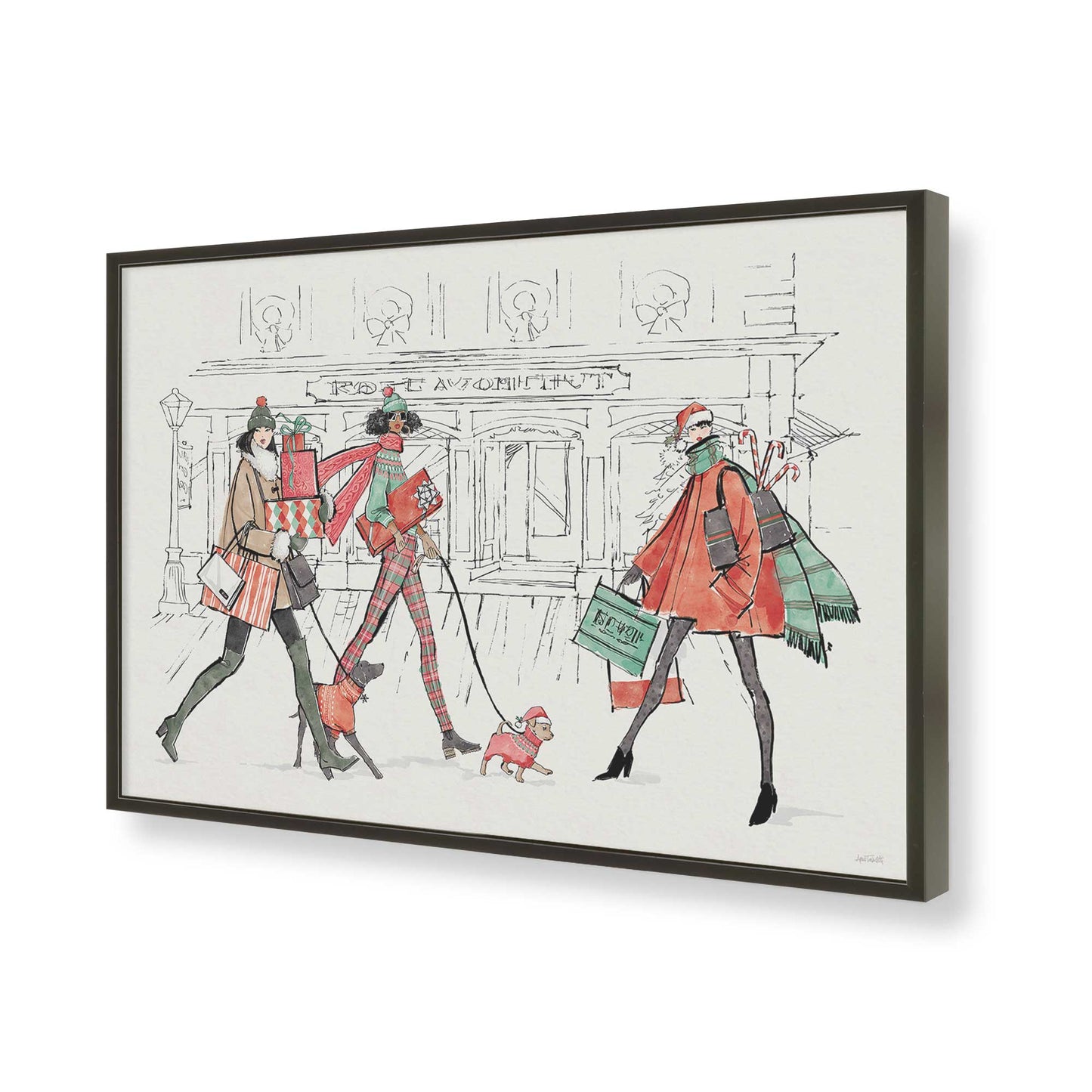 [Color:Satin Black], Picture of art in a Satin Black frame of the corner