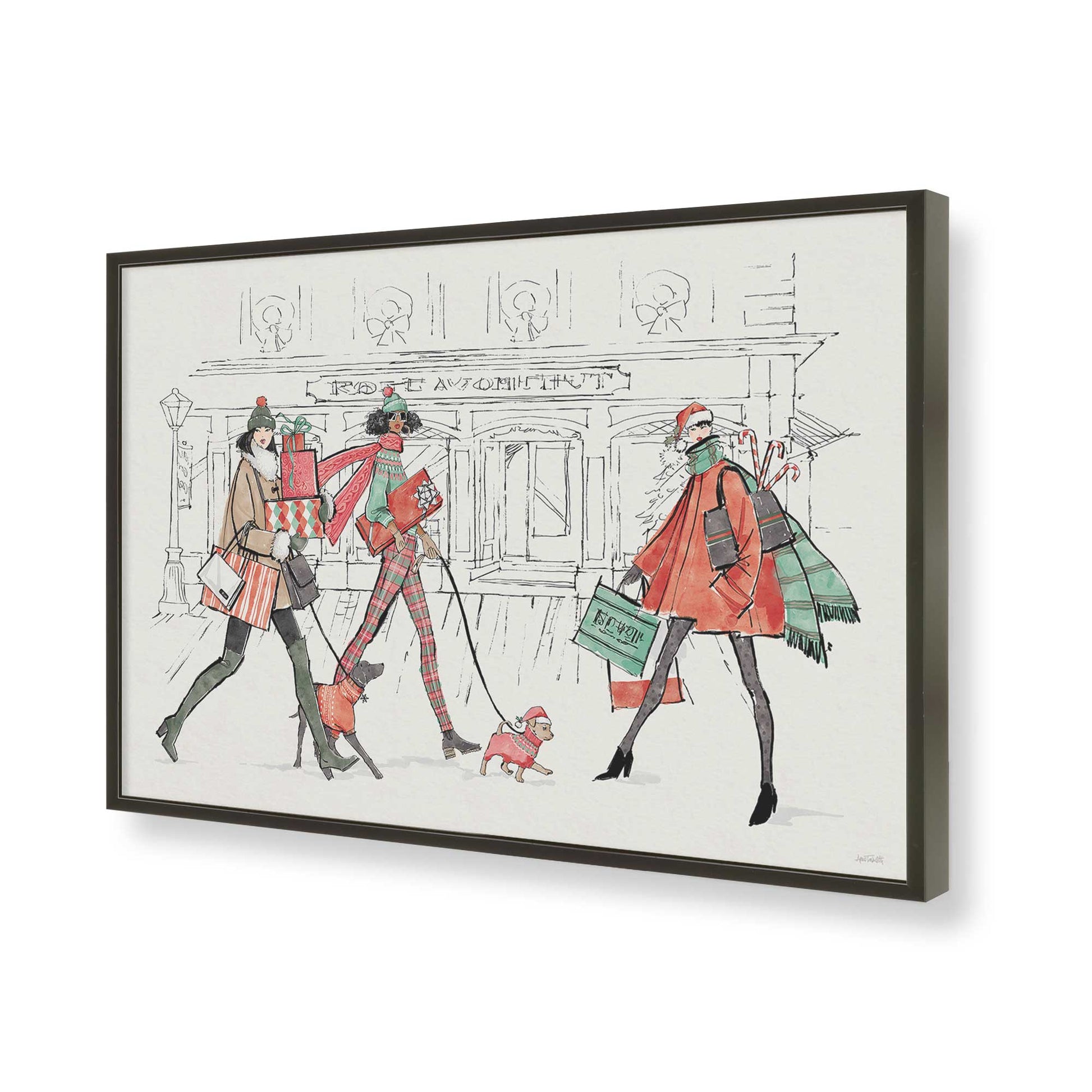 [Color:Satin Black], Picture of art in a Satin Black frame of the corner