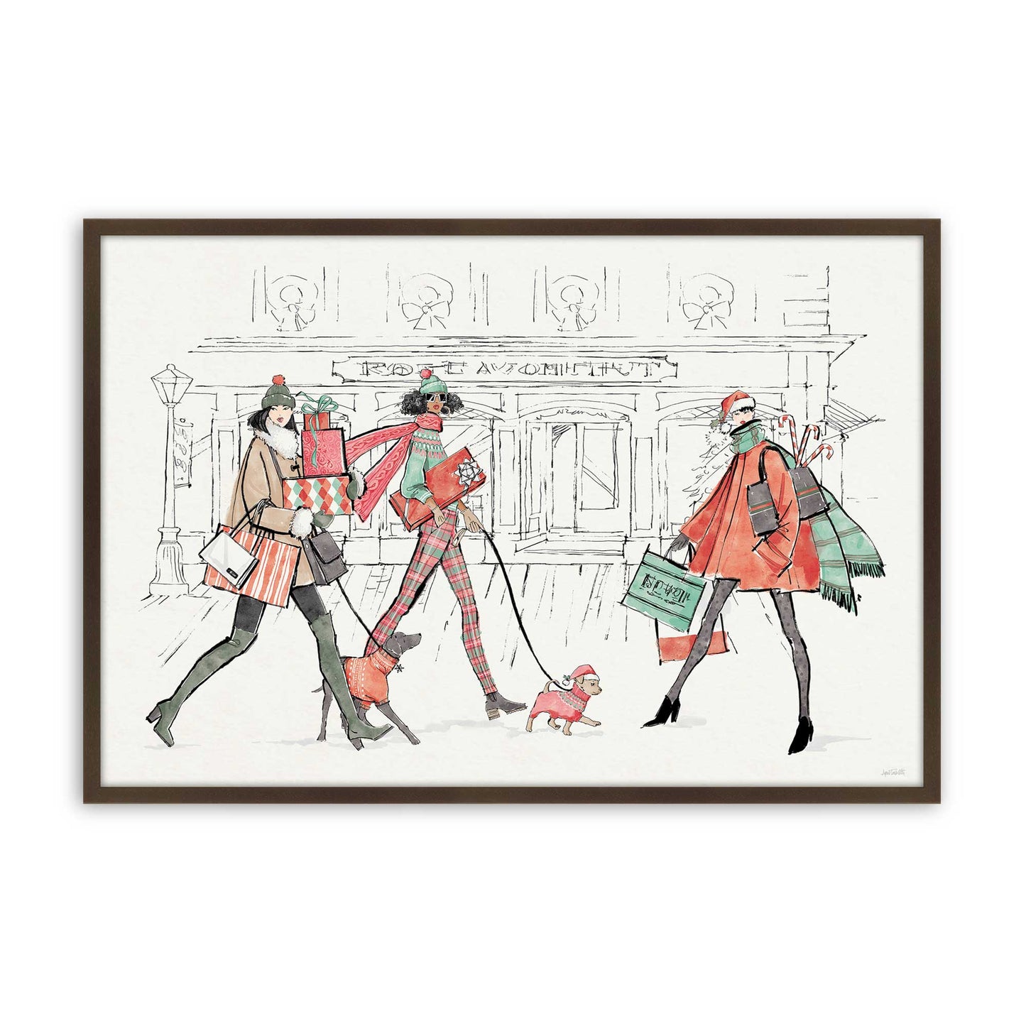 [Color:Brown], Picture of art in a Brown frame