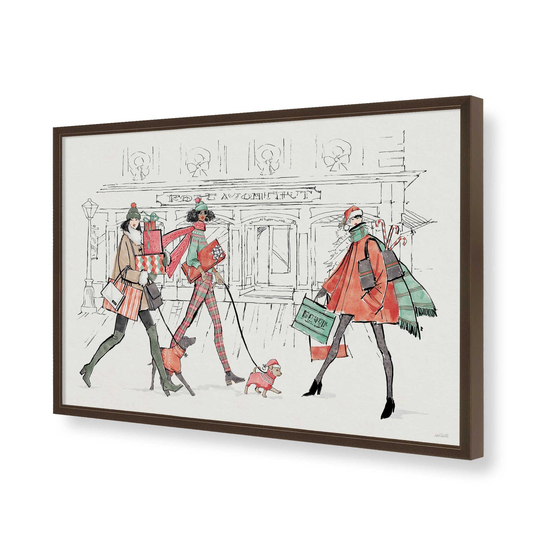 [Color:Belvinder Brown], Picture of art in a Belvinder Brown frame of the corner