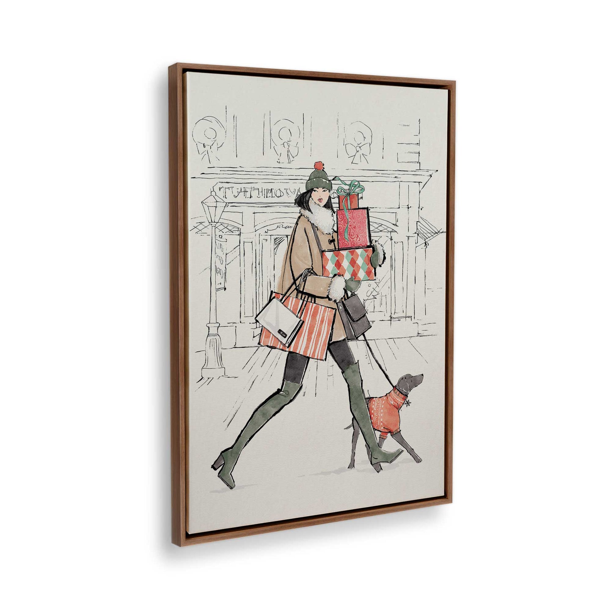 [Color:Walnut], Picture of the corner of the art