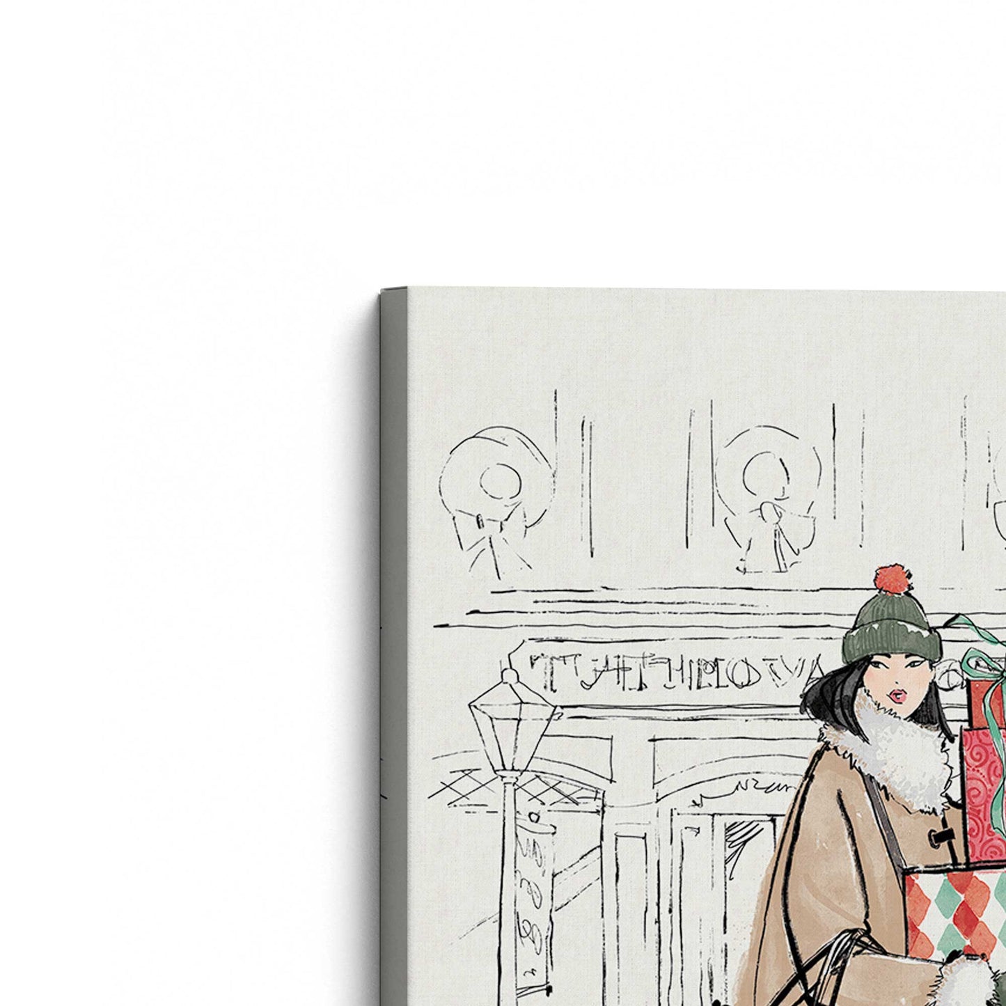 [Color:Stretched Canvas], Picture of the corner of the art