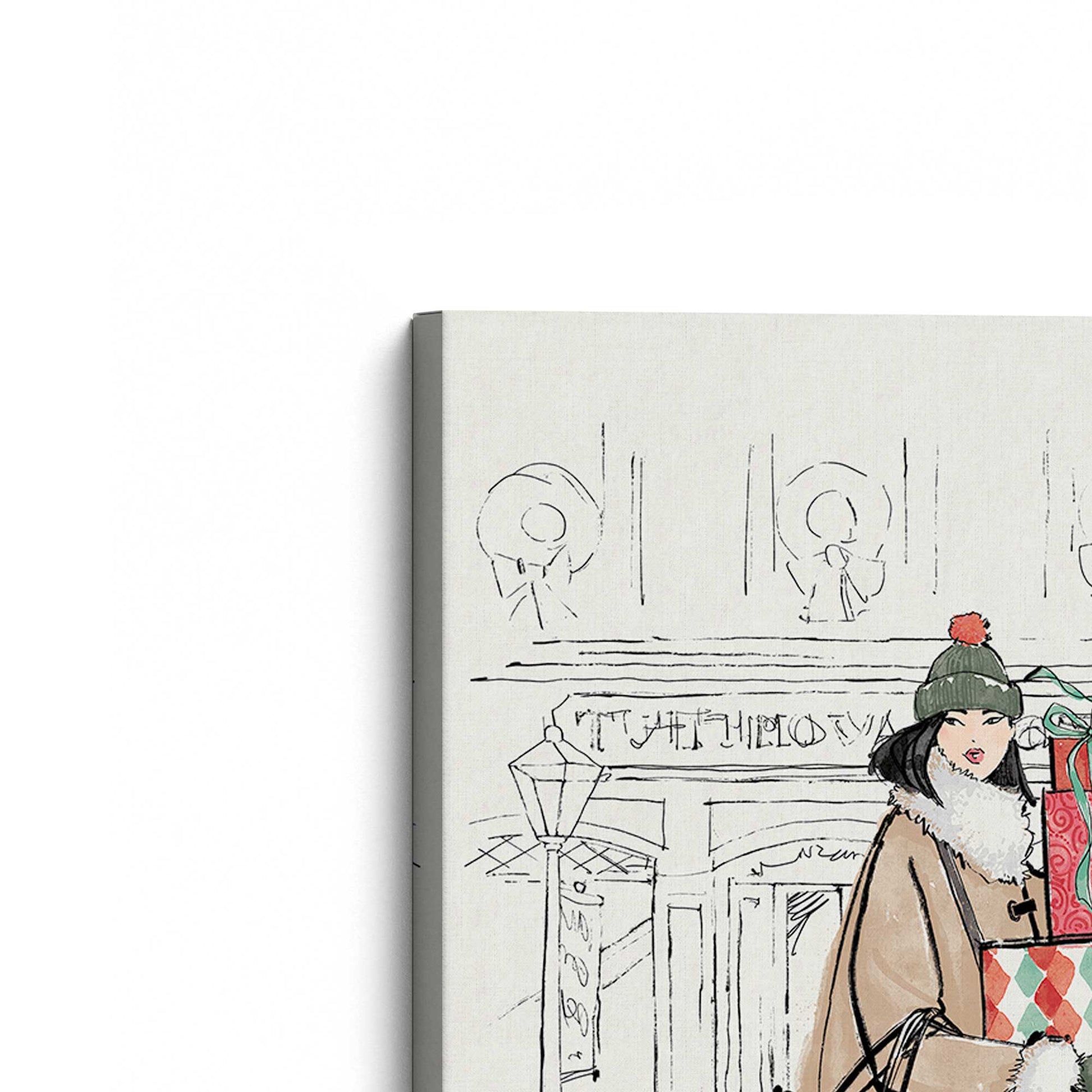 [Color:Stretched Canvas], Picture of the corner of the art