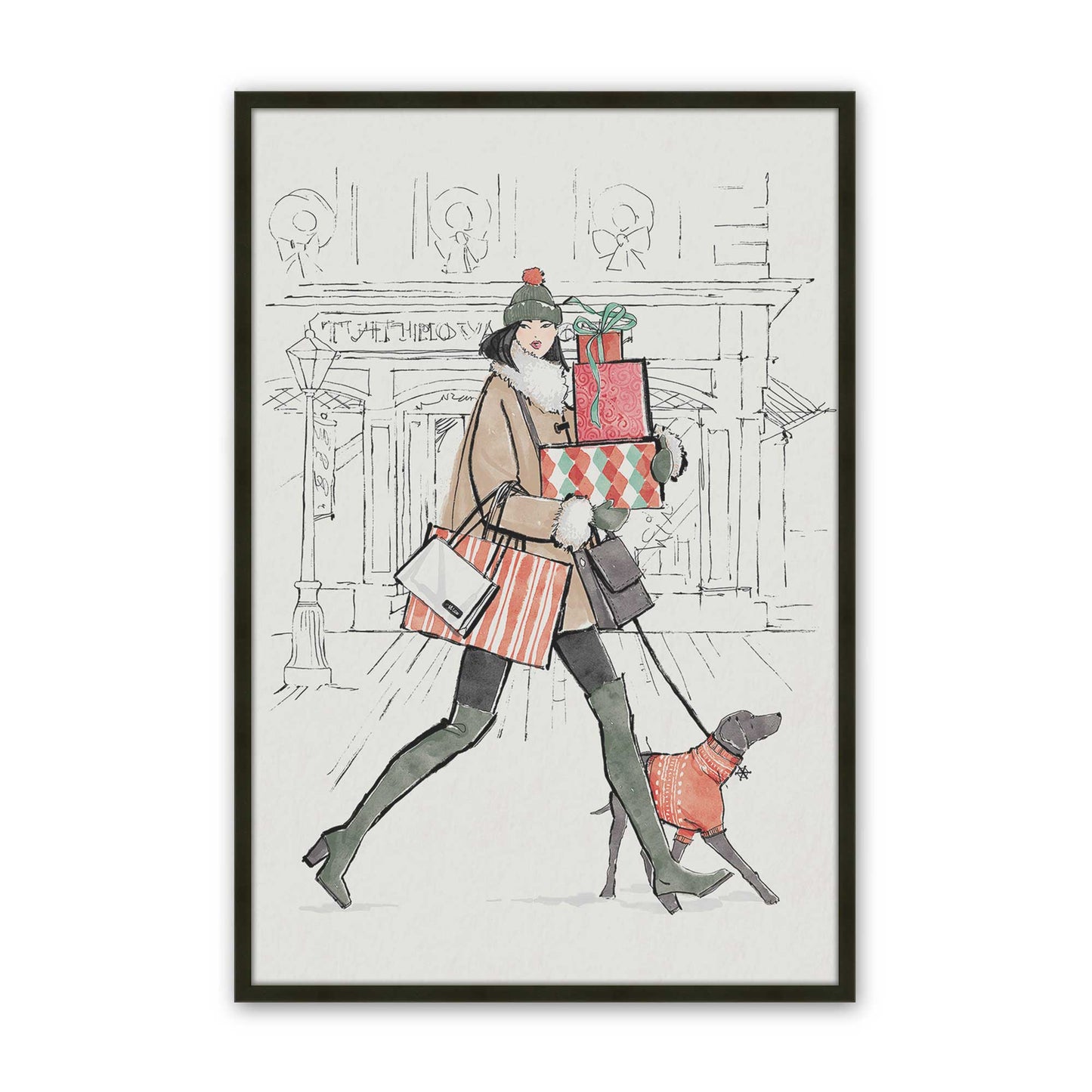 [Color:Satin Black], Picture of art in a Satin Black frame