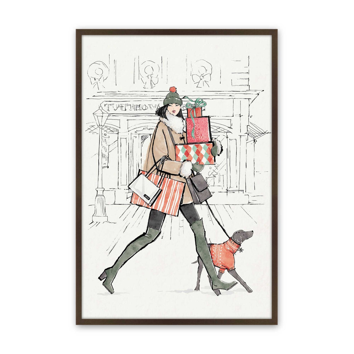 [Color:Brown], Picture of art in a Brown frame