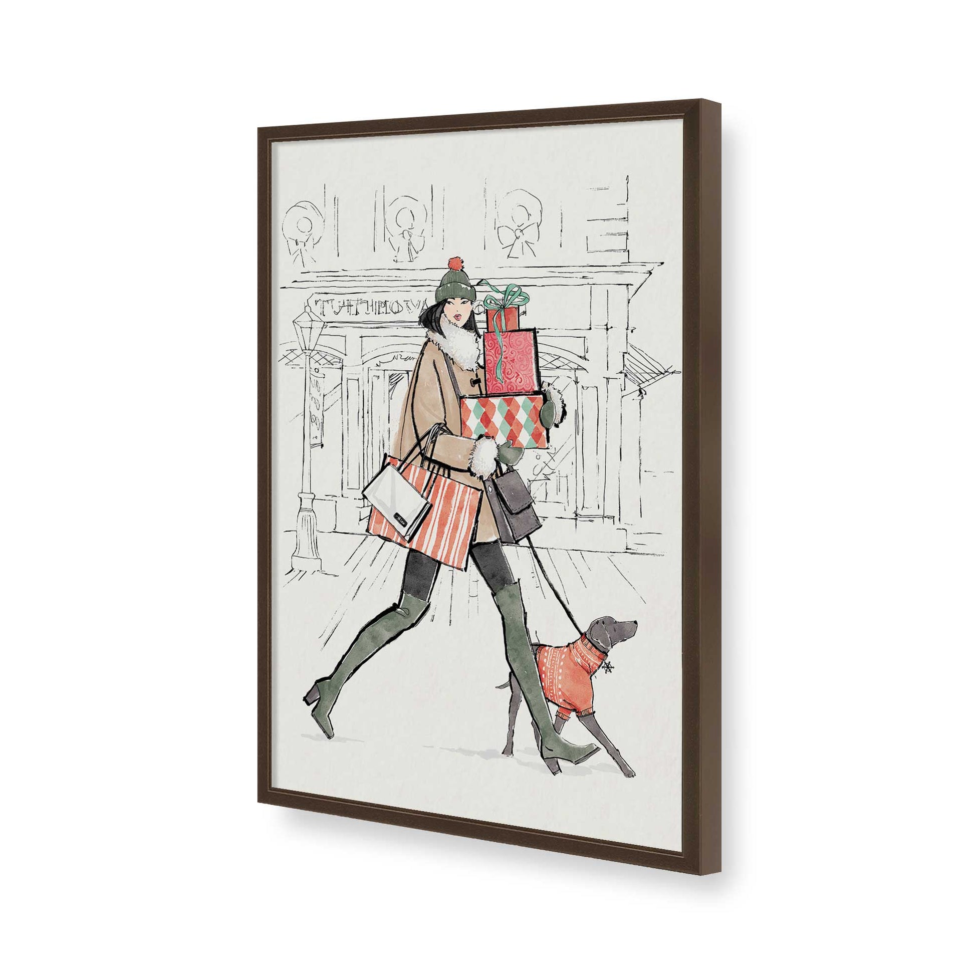 [Color:Belvinder Brown], Picture of art in a Belvinder Brown frame of the corner