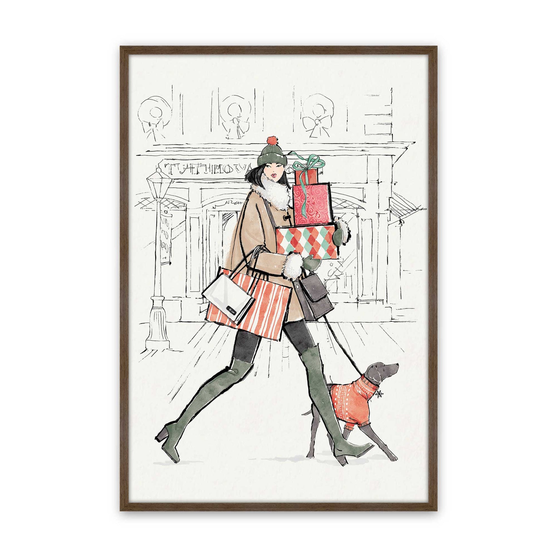 [Color:Walnut], Picture of art in a Walnut frame