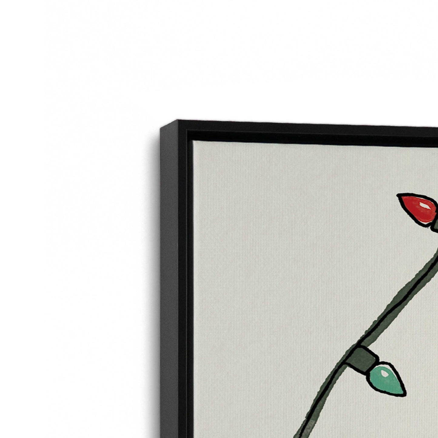 [Color:Satin Black], Picture of art in a Satin Black frame at an angle