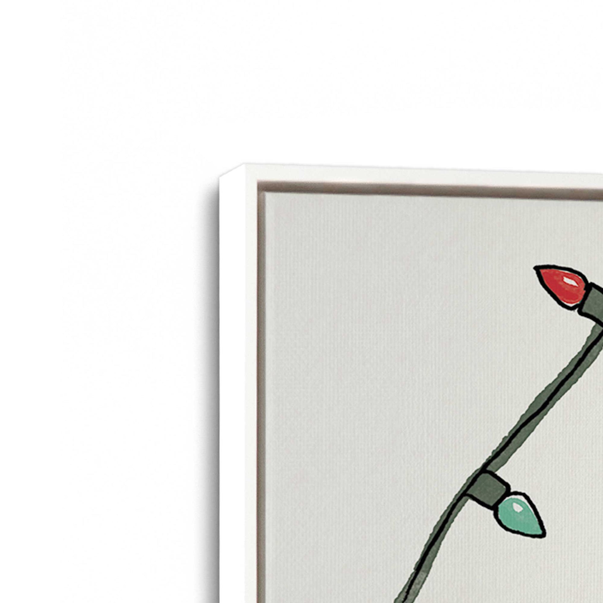 [Color:Opaque White], Picture of art in a White frame at an angle