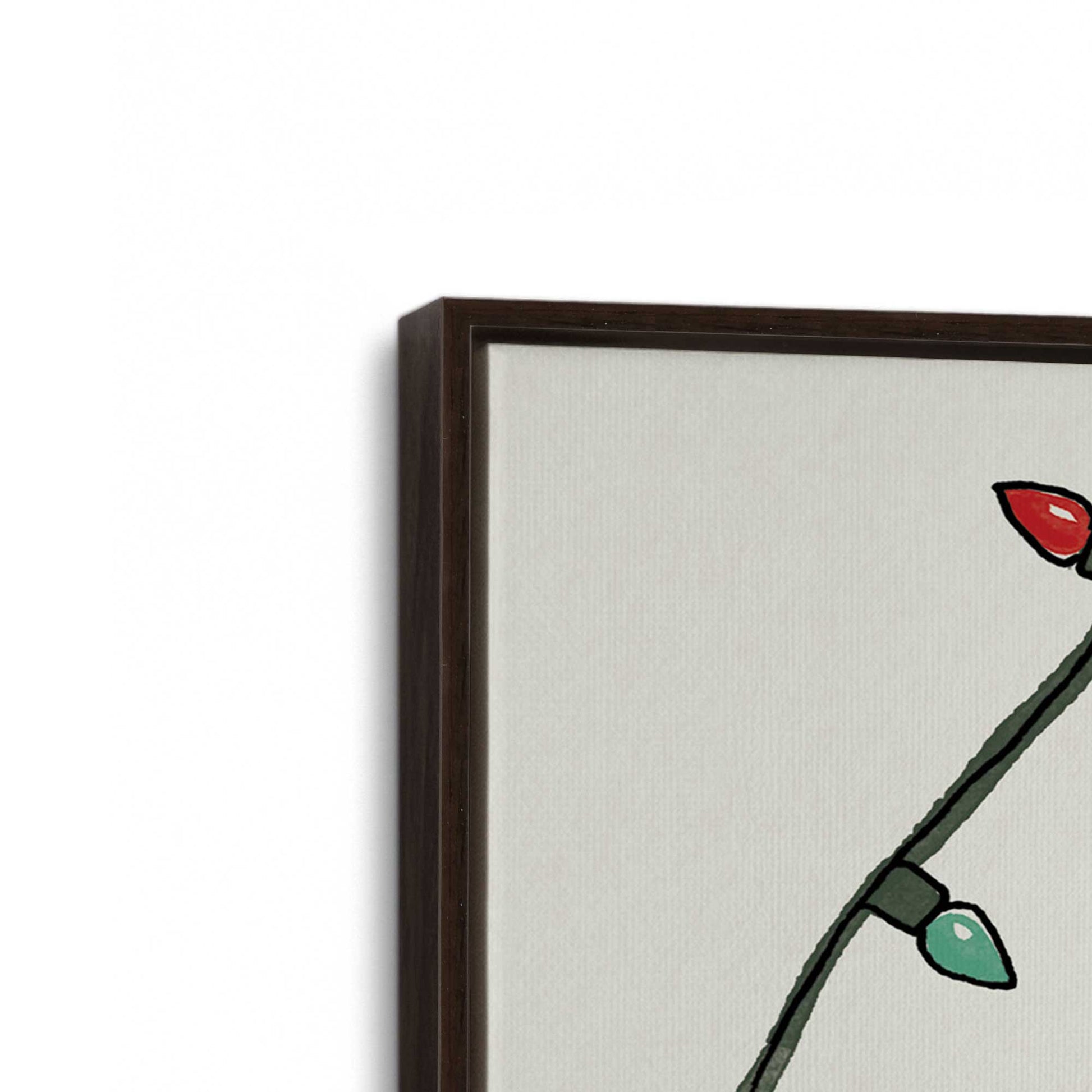 [Color:Espresso], Picture of art in a Espresso frame at an angle